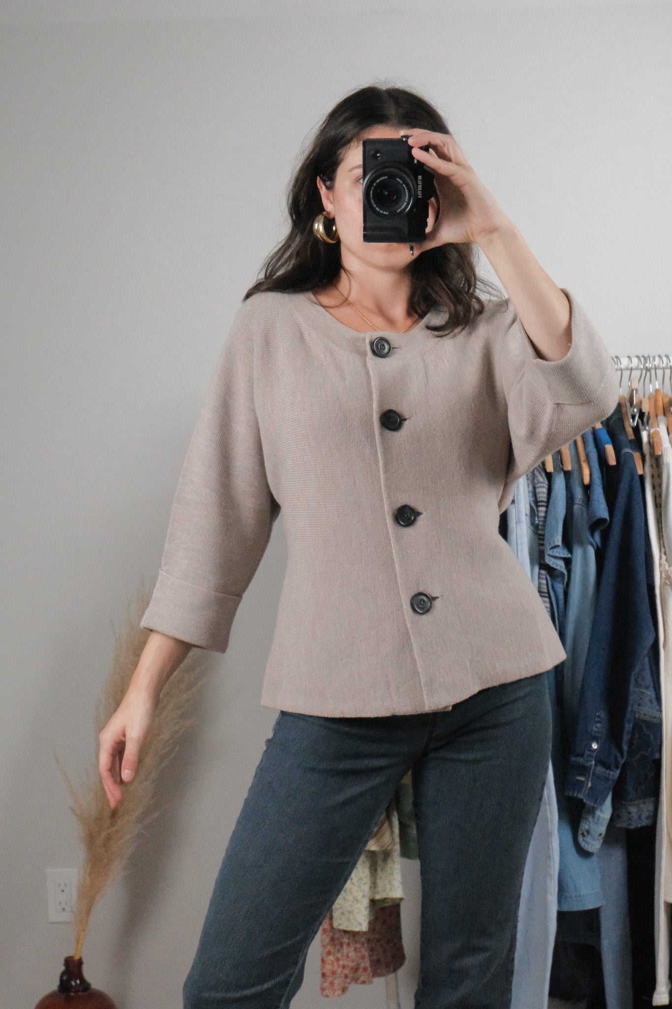 Vintage x Wool Blend Short-Sleeve Knit (S/M)