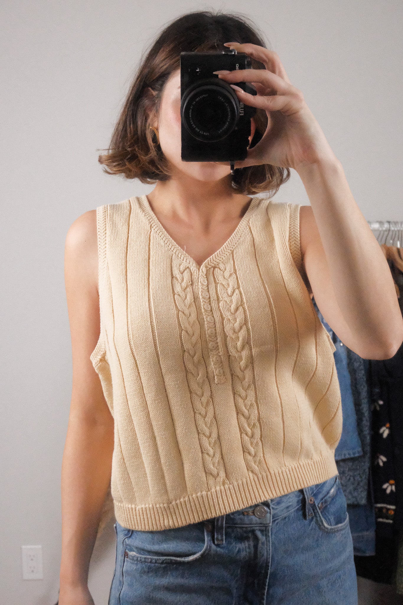 Vintage x Cotton Sweater Vest (L)