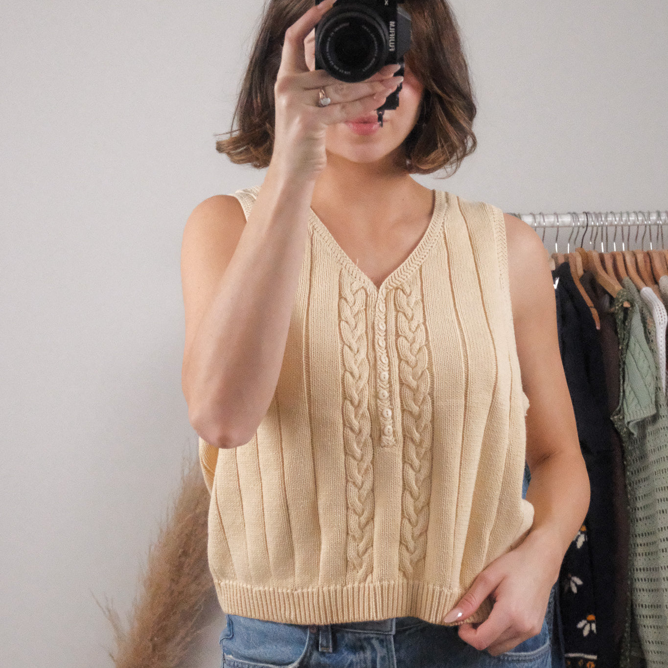 Vintage x Cotton Sweater Vest (L)