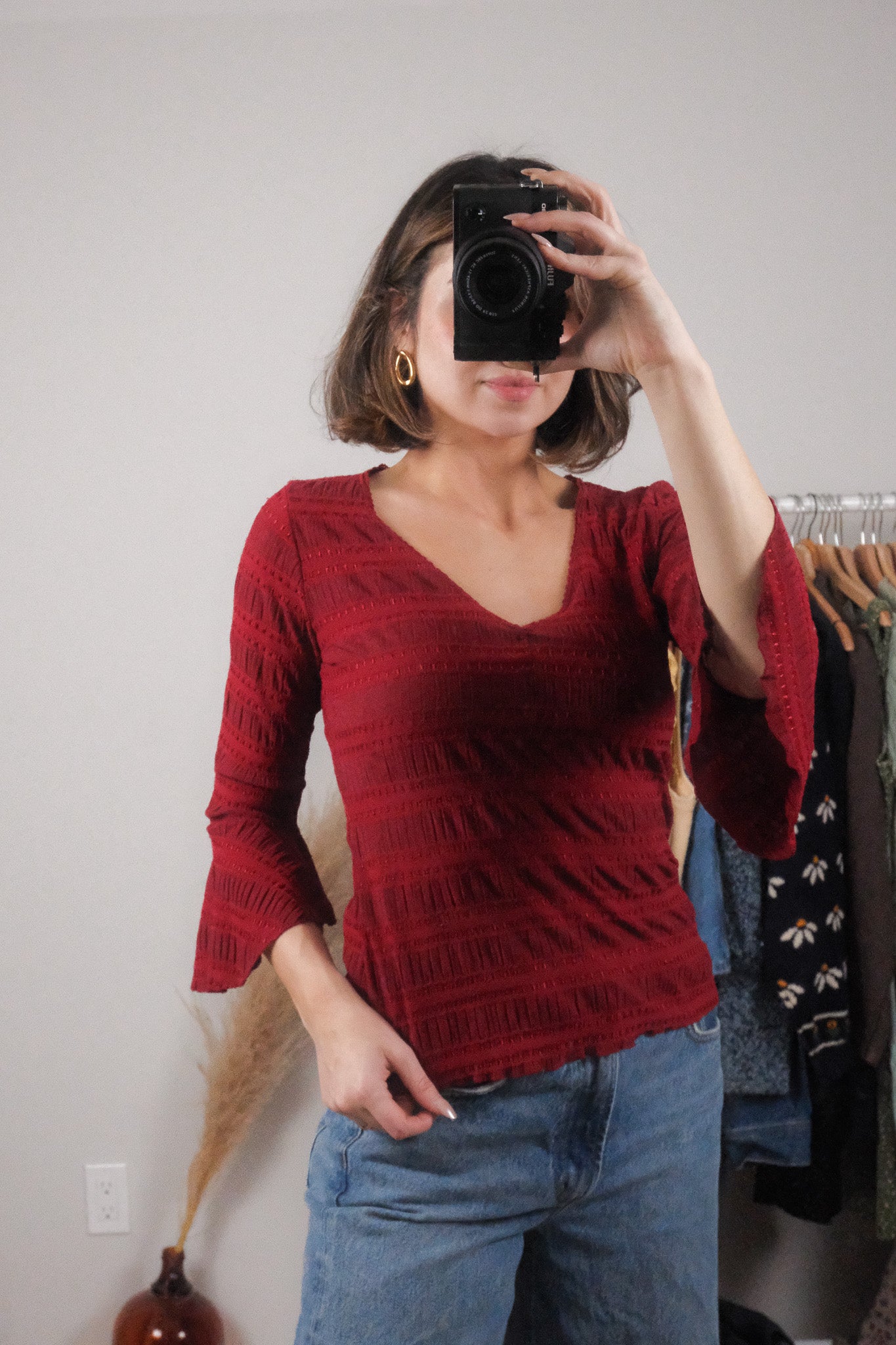 Vintage x Mesh Textured Top (S)