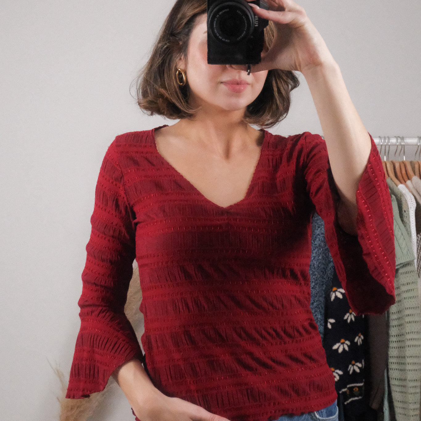 Vintage x Mesh Textured Top (S)