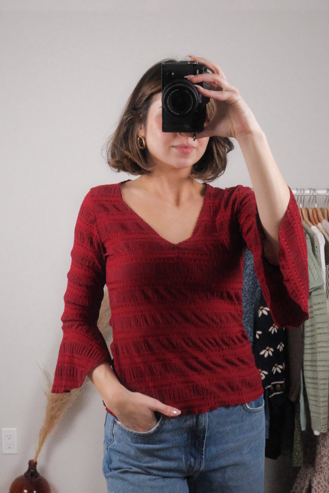 Vintage x Mesh Textured Top (S)
