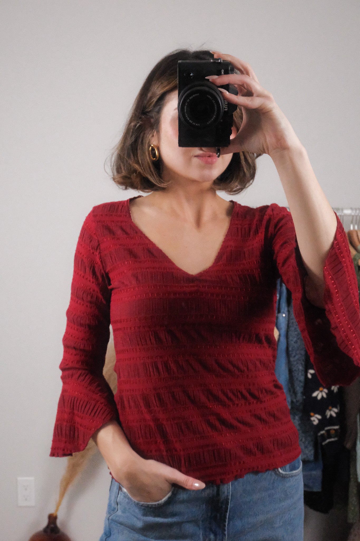 Vintage x Mesh Textured Top (S)