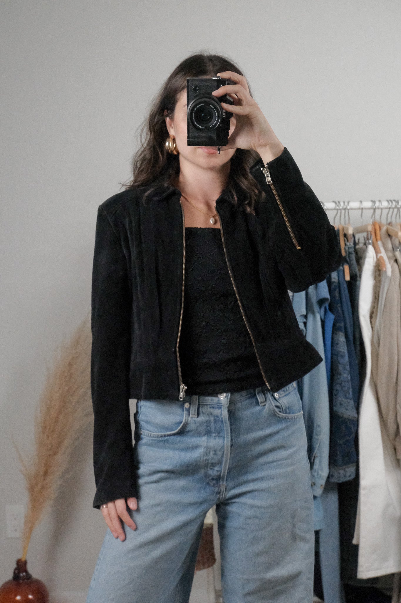 Made in Canada x Vintage x Suede Cropped Jacket (S)