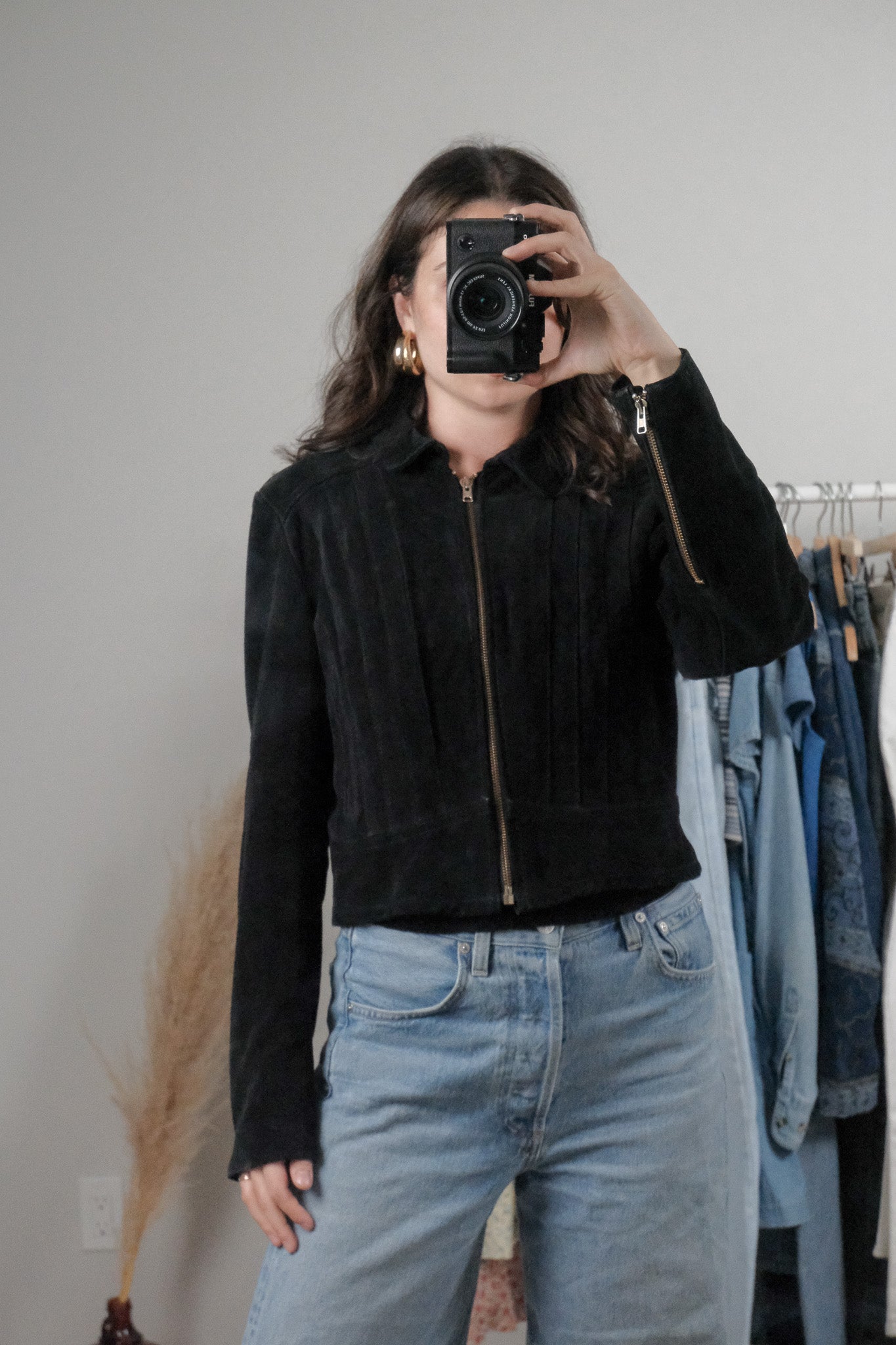 Made in Canada x Vintage x Suede Cropped Jacket (S)
