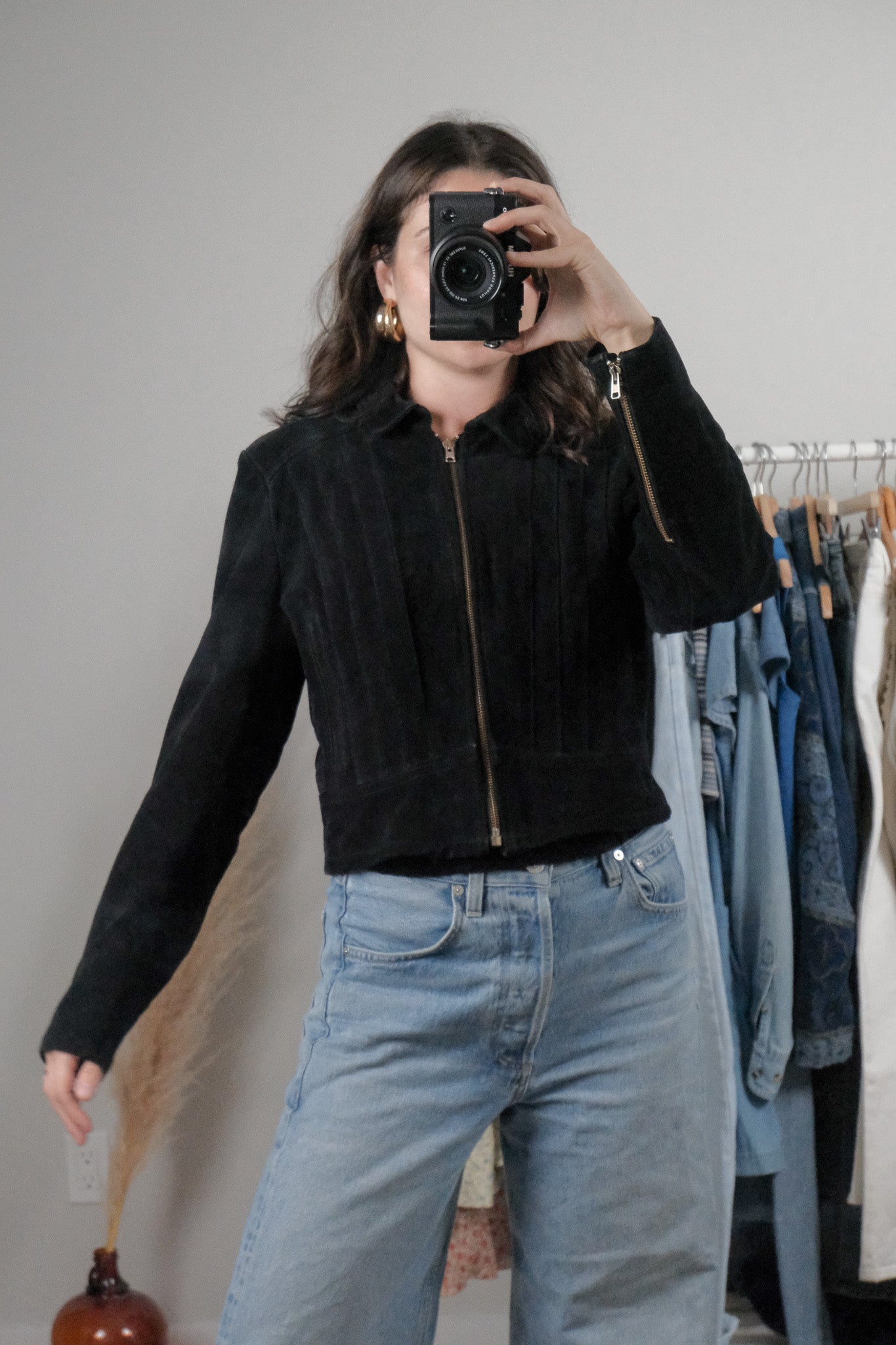 Made in Canada x Vintage x Suede Cropped Jacket (S)