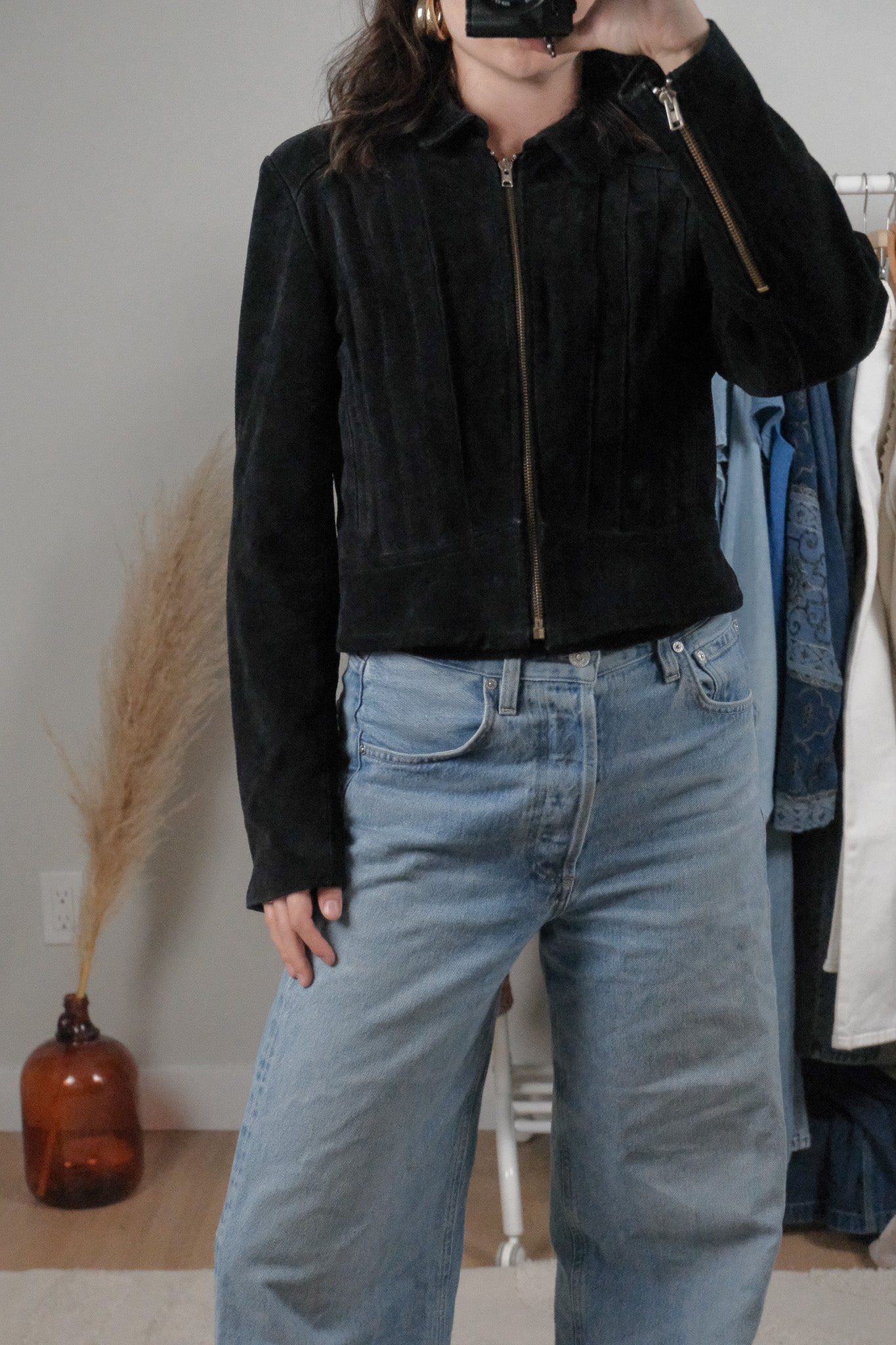 Made in Canada x Vintage x Suede Cropped Jacket (S)