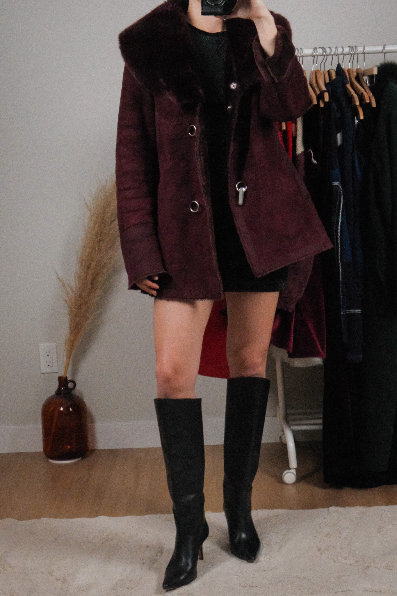 Vintage x Faux Fur Trim Jacket (L)