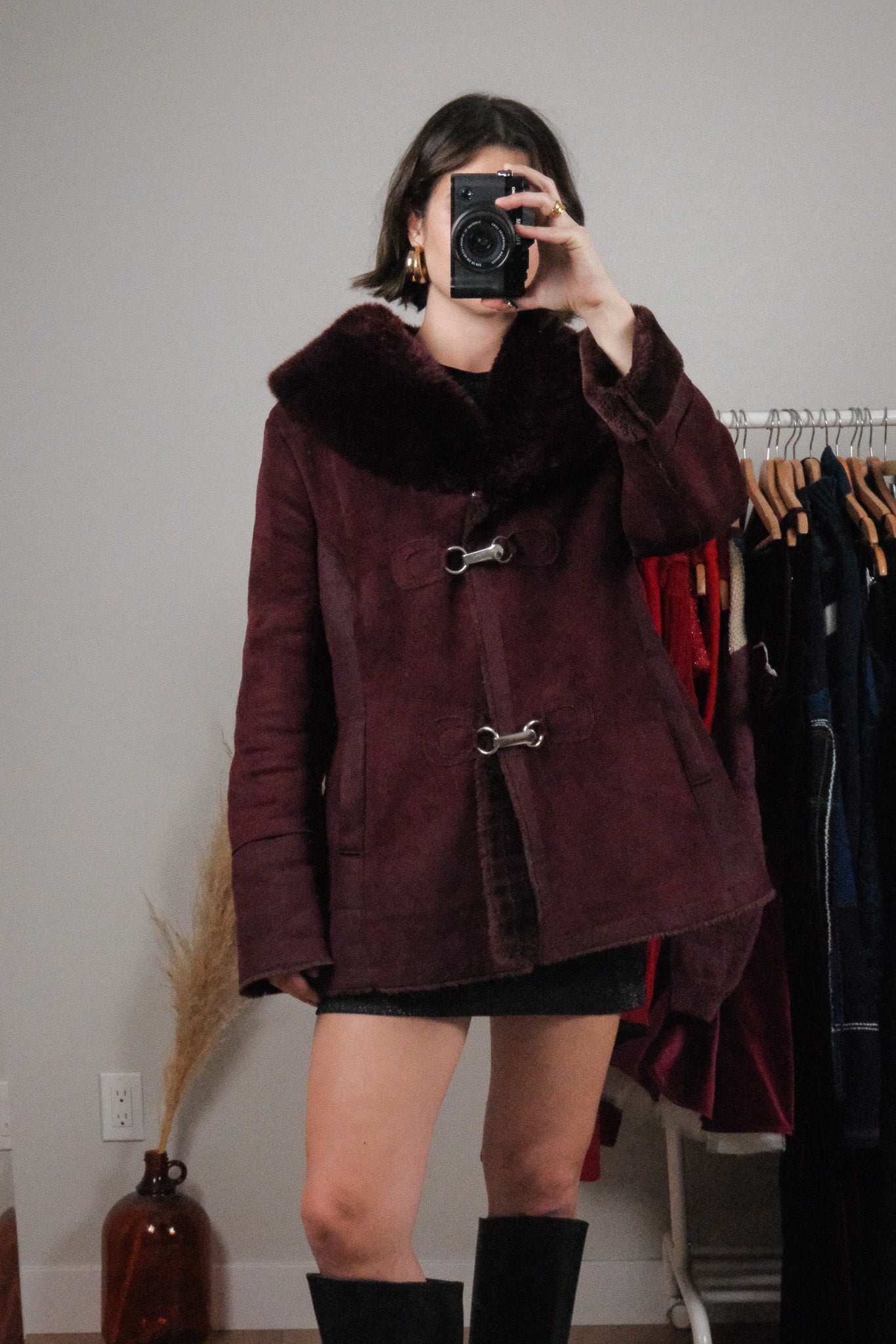 Vintage x Faux Fur Trim Jacket (L)