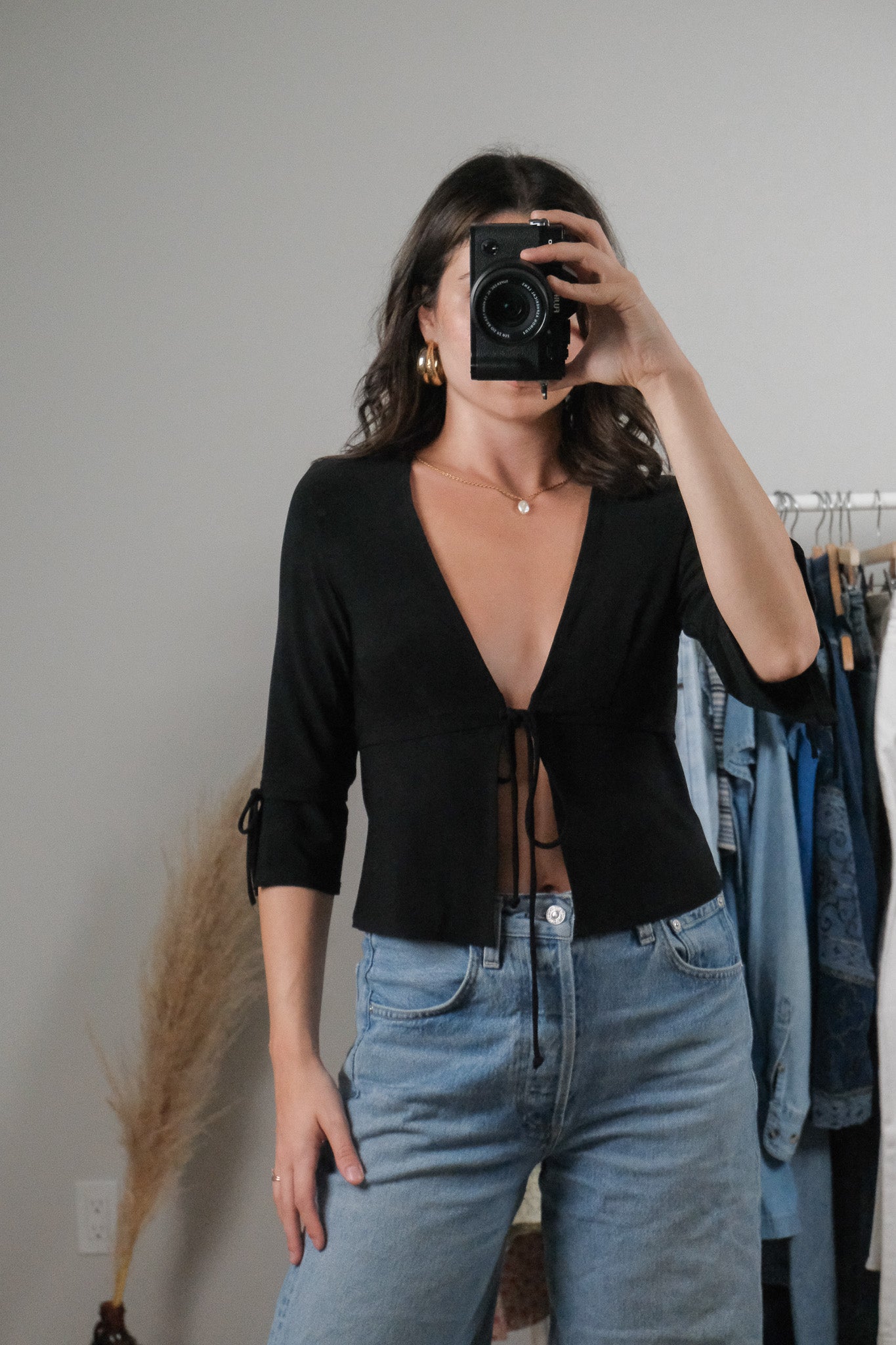 Made in Canada x Vintage x Tie Blouse (S)