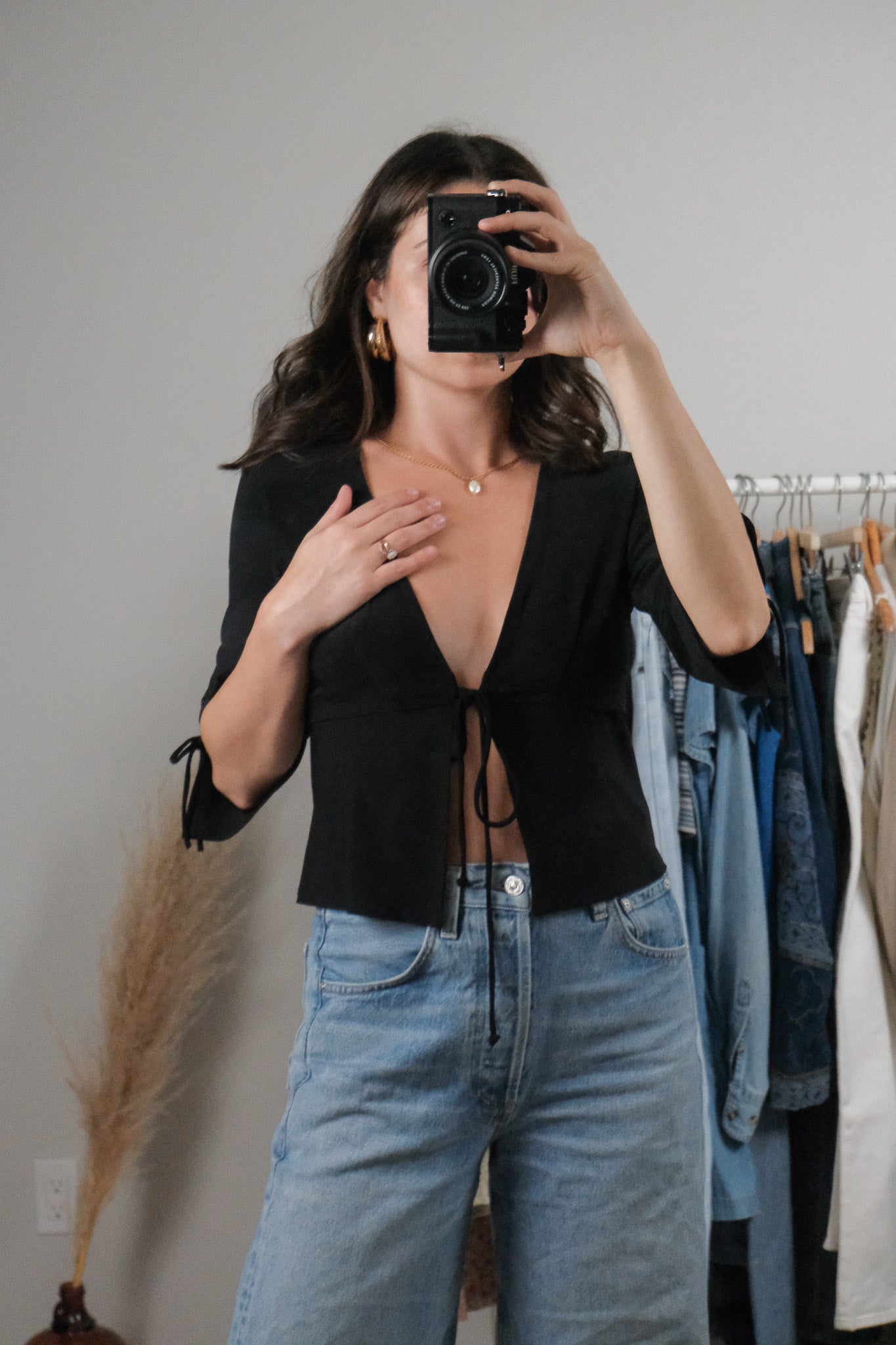 Made in Canada x Vintage x Tie Blouse (S)