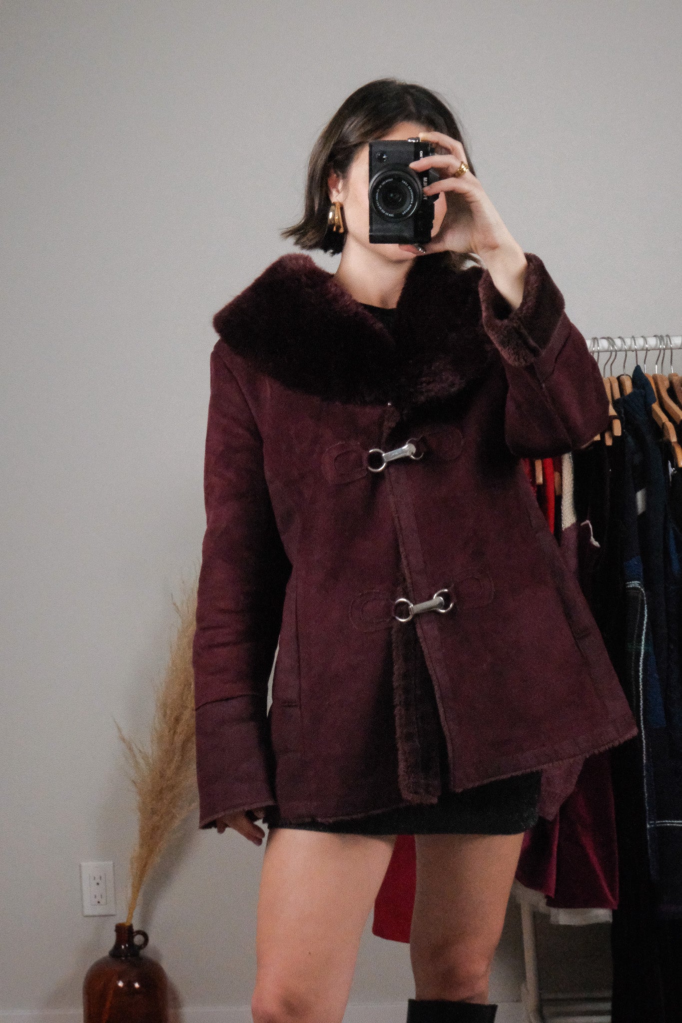 Vintage x Faux Fur Trim Jacket (L)