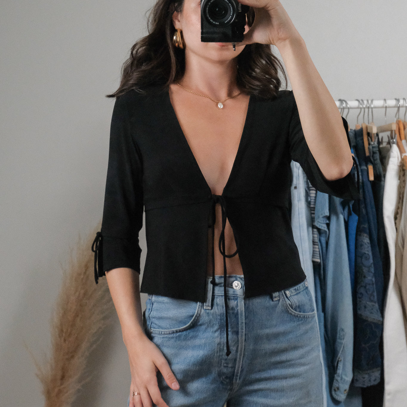 Made in Canada x Vintage x Tie Blouse (S)