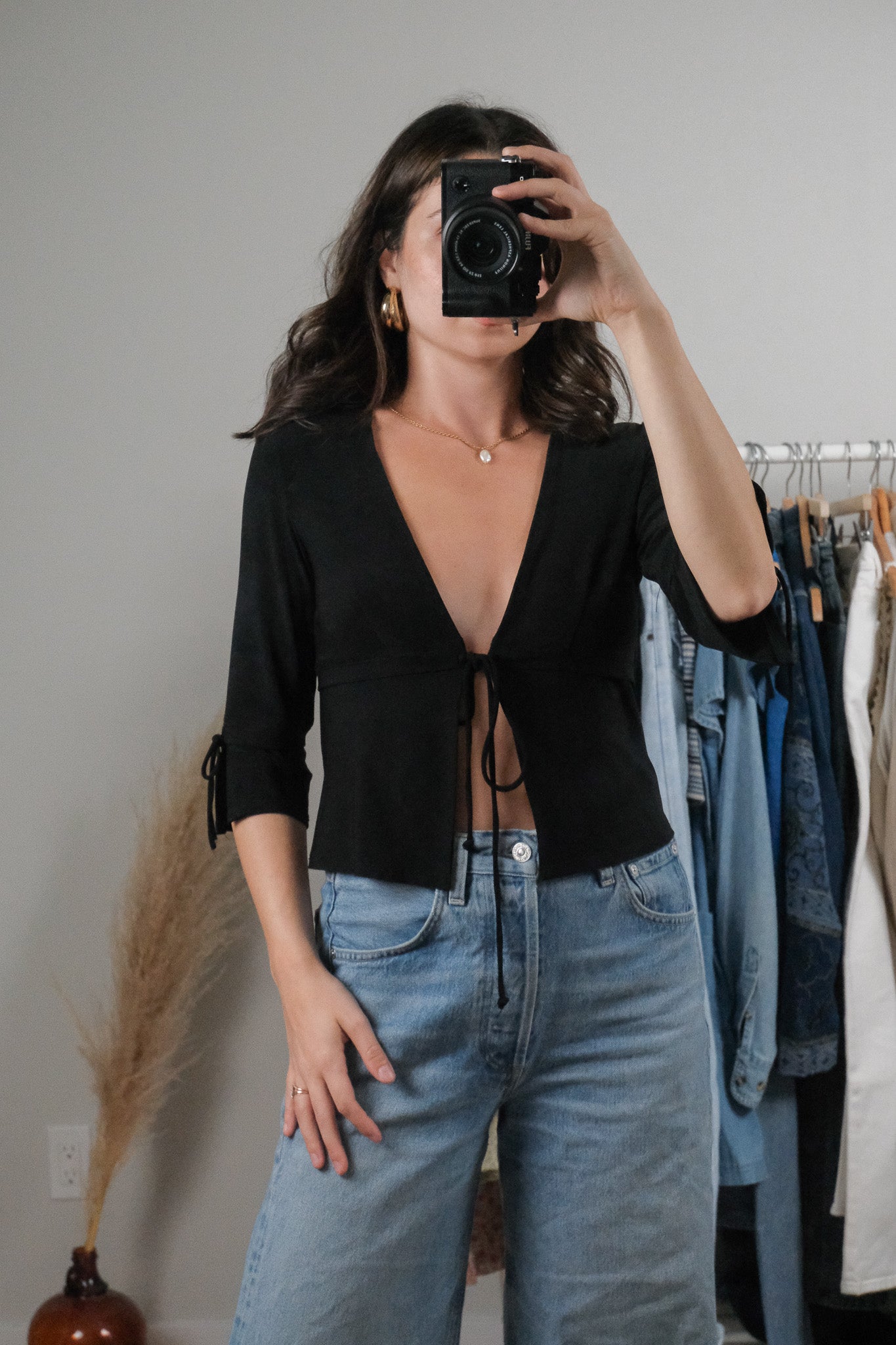 Made in Canada x Vintage x Tie Blouse (S)