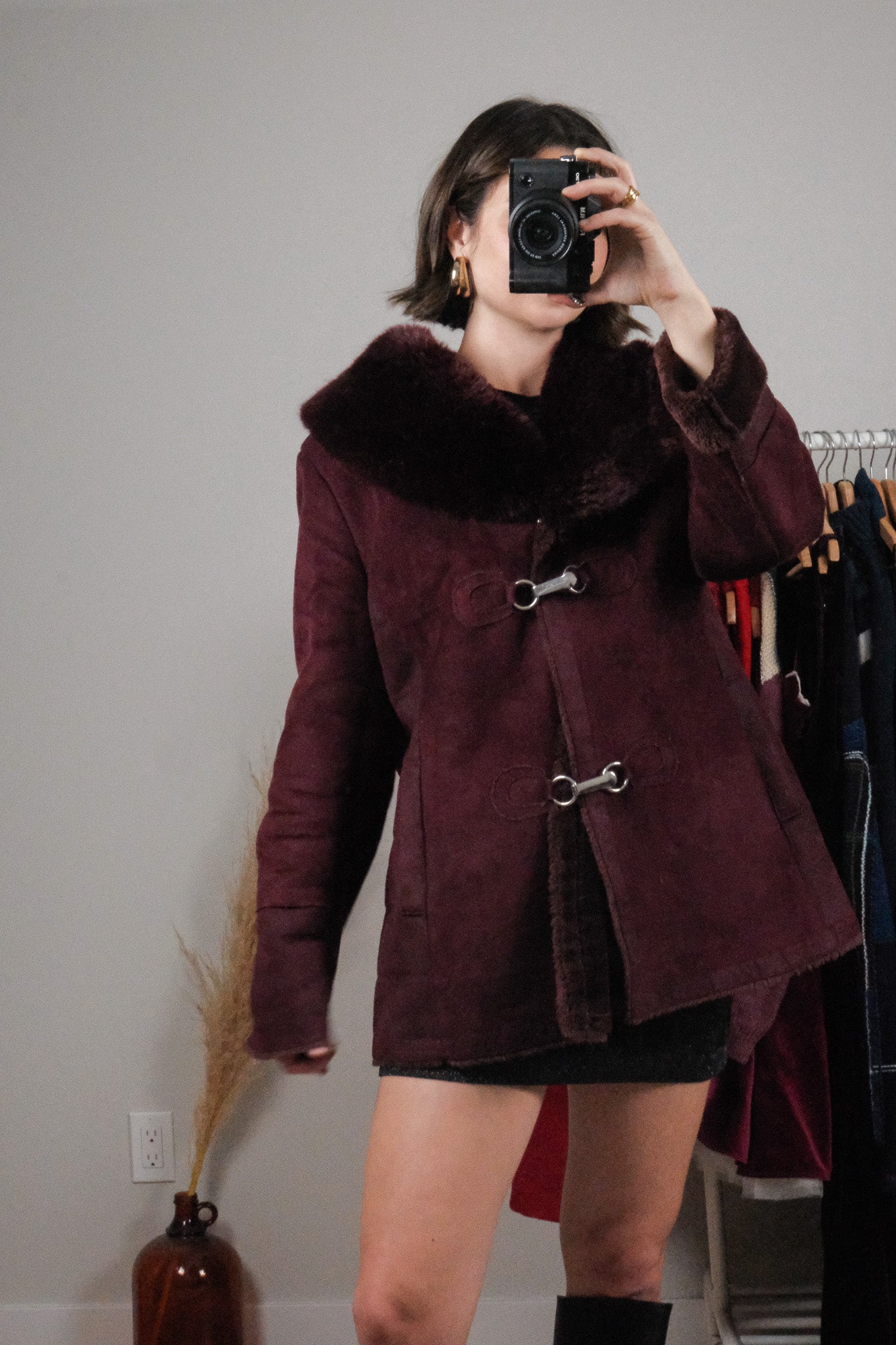 Vintage x Faux Fur Trim Jacket (L)