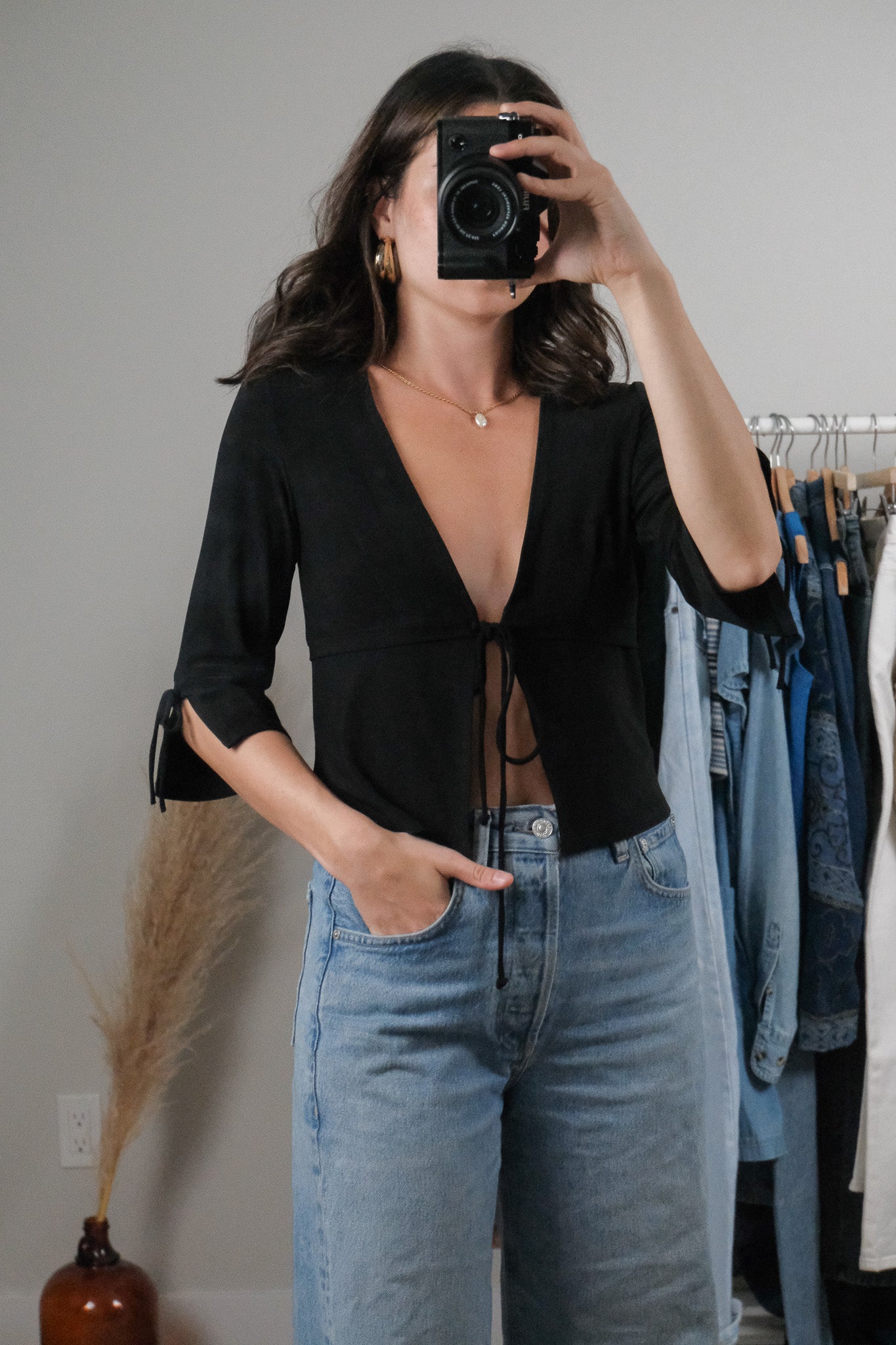 Made in Canada x Vintage x Tie Blouse (S)