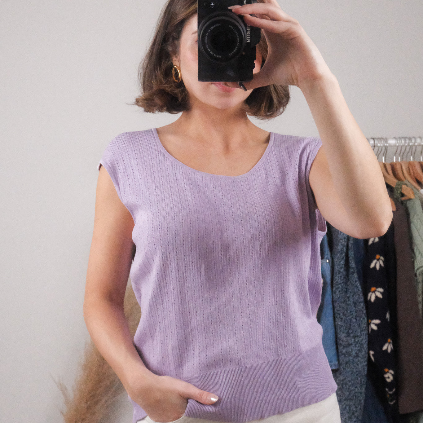 Vintage x Silk Blend textured Tank (L/XL)