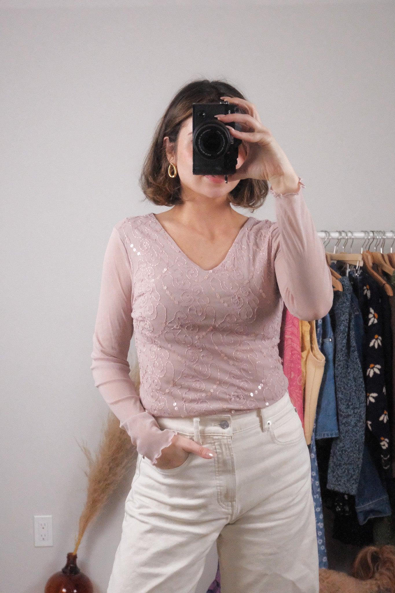 Vintage x Mesh Sequin Top (S/M)