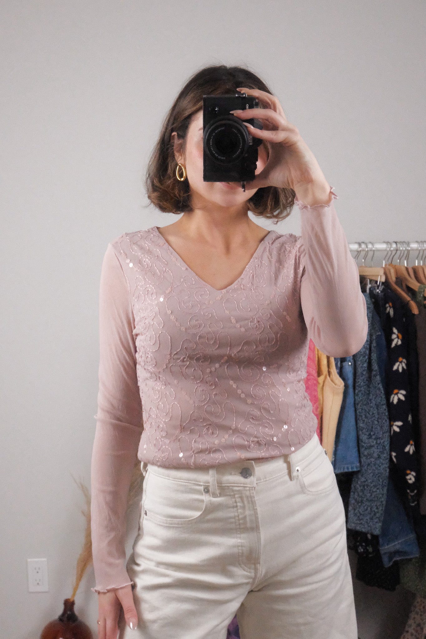 Vintage x Mesh Sequin Top (S/M)