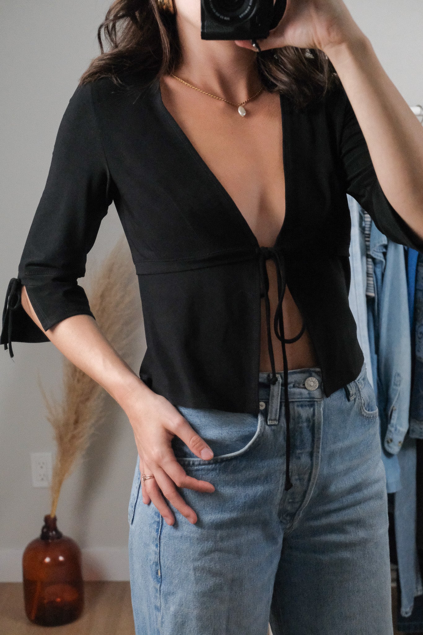 Made in Canada x Vintage x Tie Blouse (S)