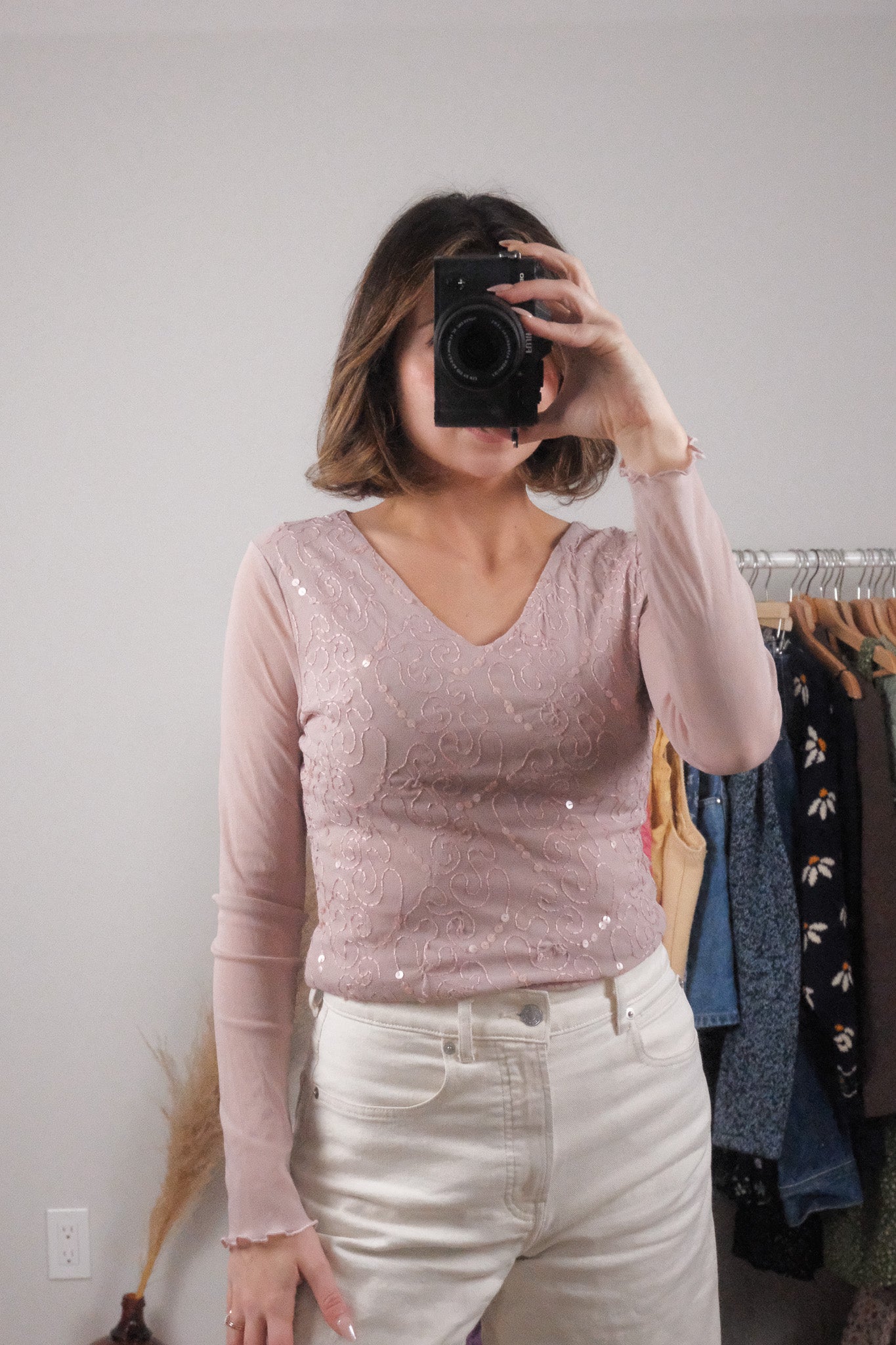 Vintage x Mesh Sequin Top (S/M)