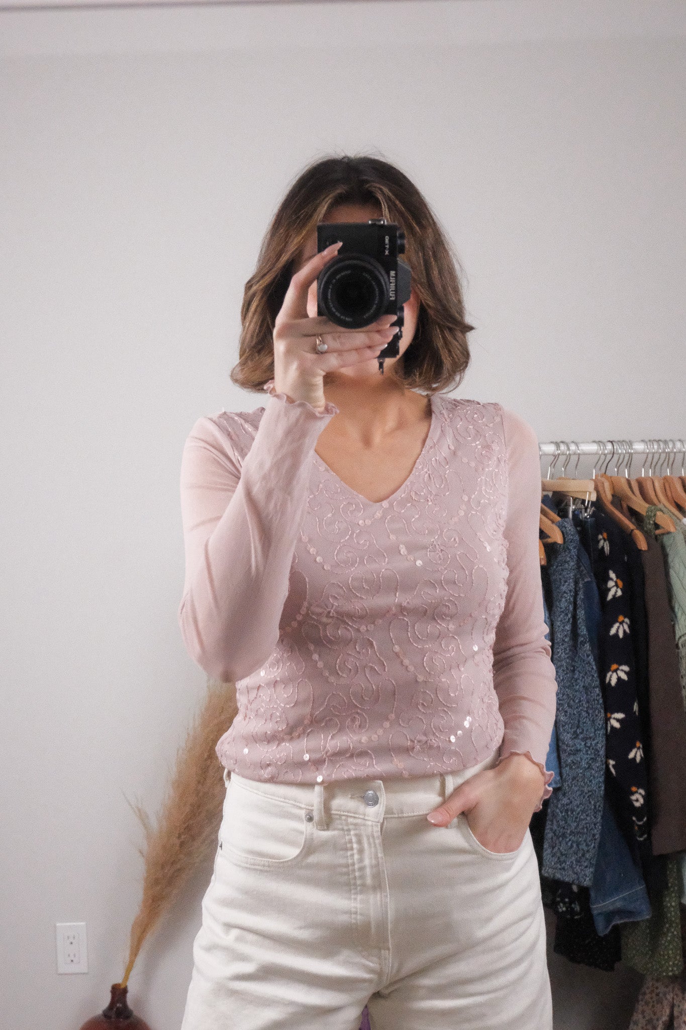 Vintage x Mesh Sequin Top (S/M)
