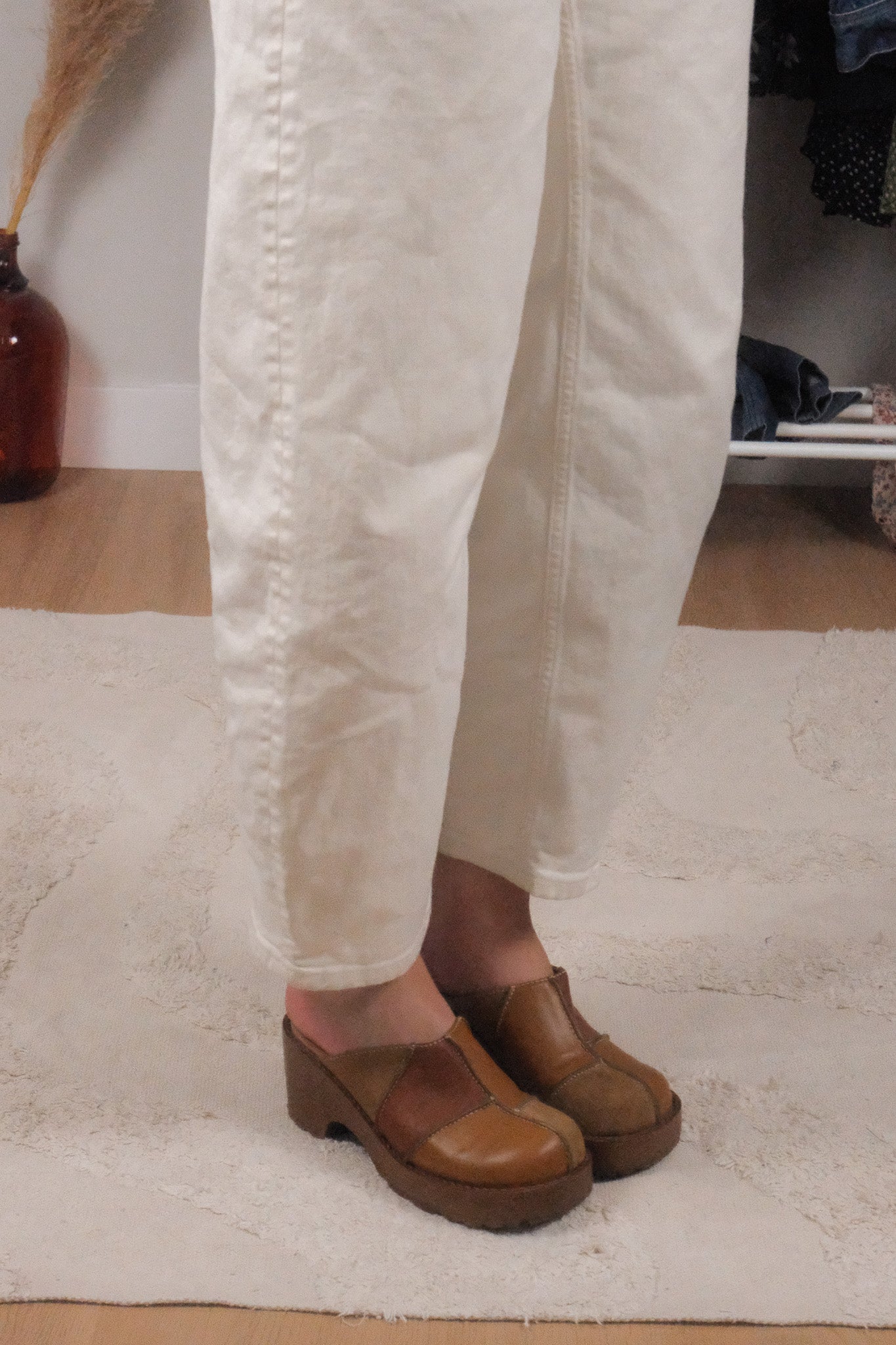 Vintage x Leather/Suede Patchwork Clogs (6/6.5)