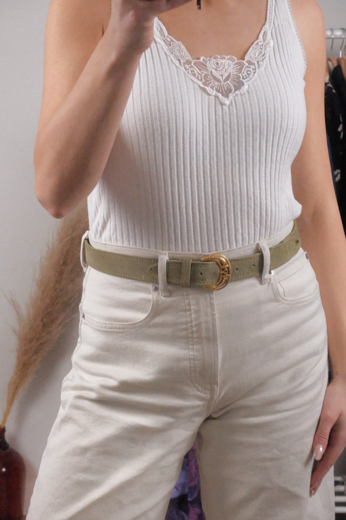 Vintage x Suede Belt (XS/S)