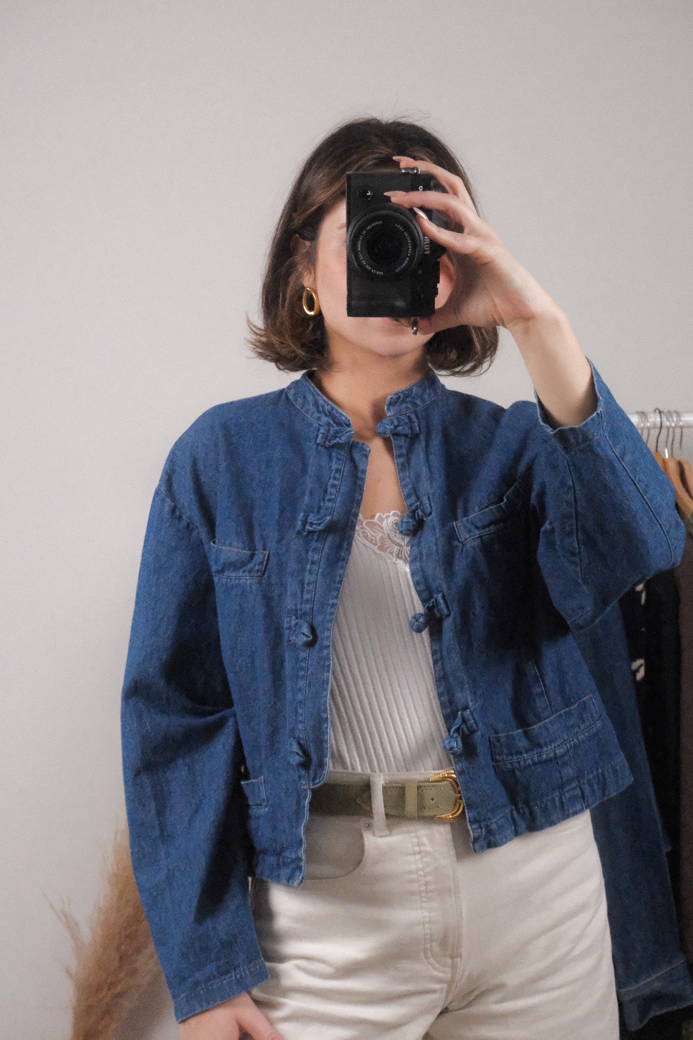 Made in USA x Vintage x Cropped Denim Jacket (S/M)