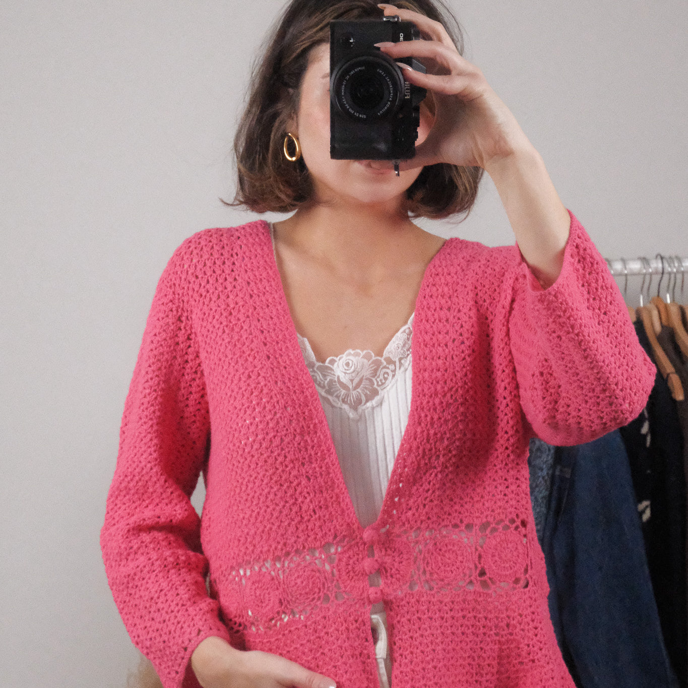 Vintage x Cotton Crochet Knit (M/L)