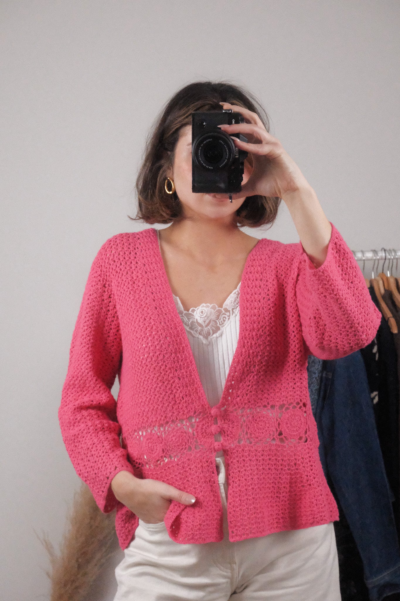 Vintage x Cotton Crochet Knit (M/L)