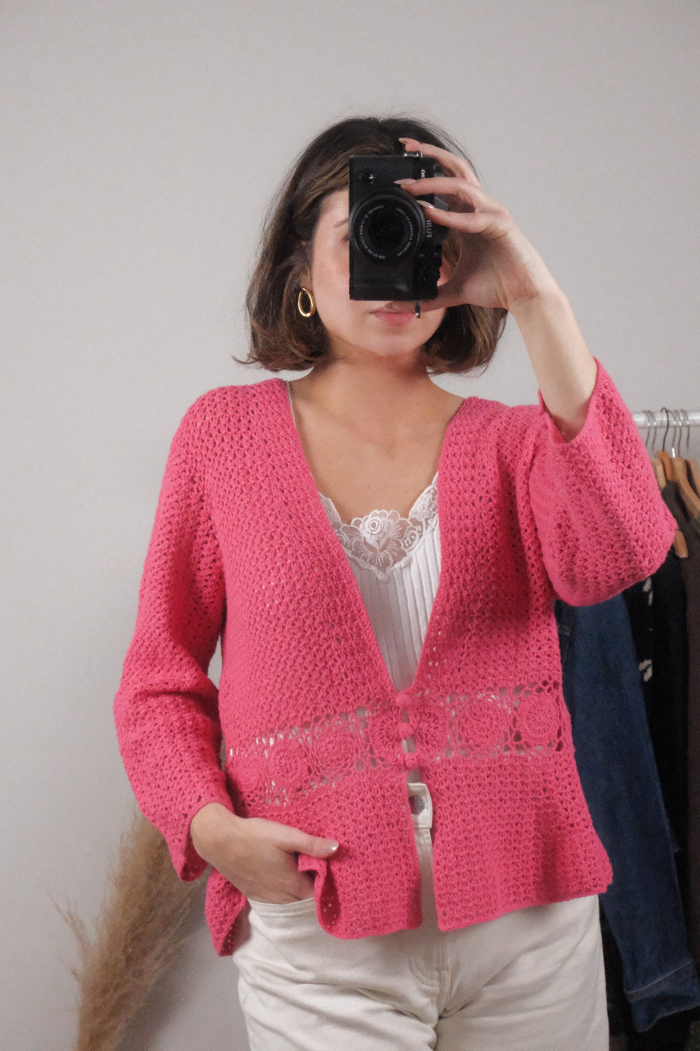 Vintage x Cotton Crochet Knit (M/L)