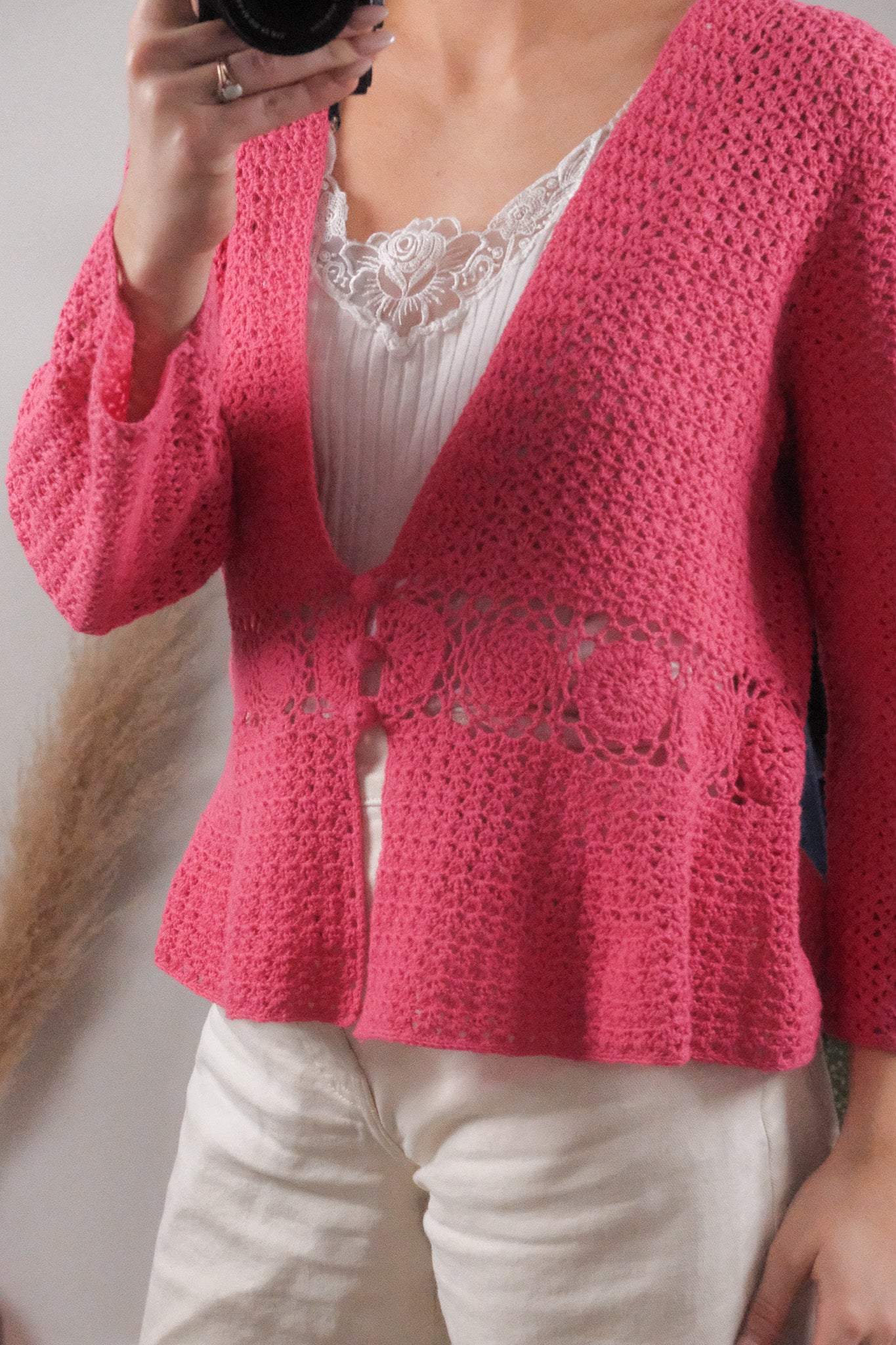 Vintage x Cotton Crochet Knit (M/L)
