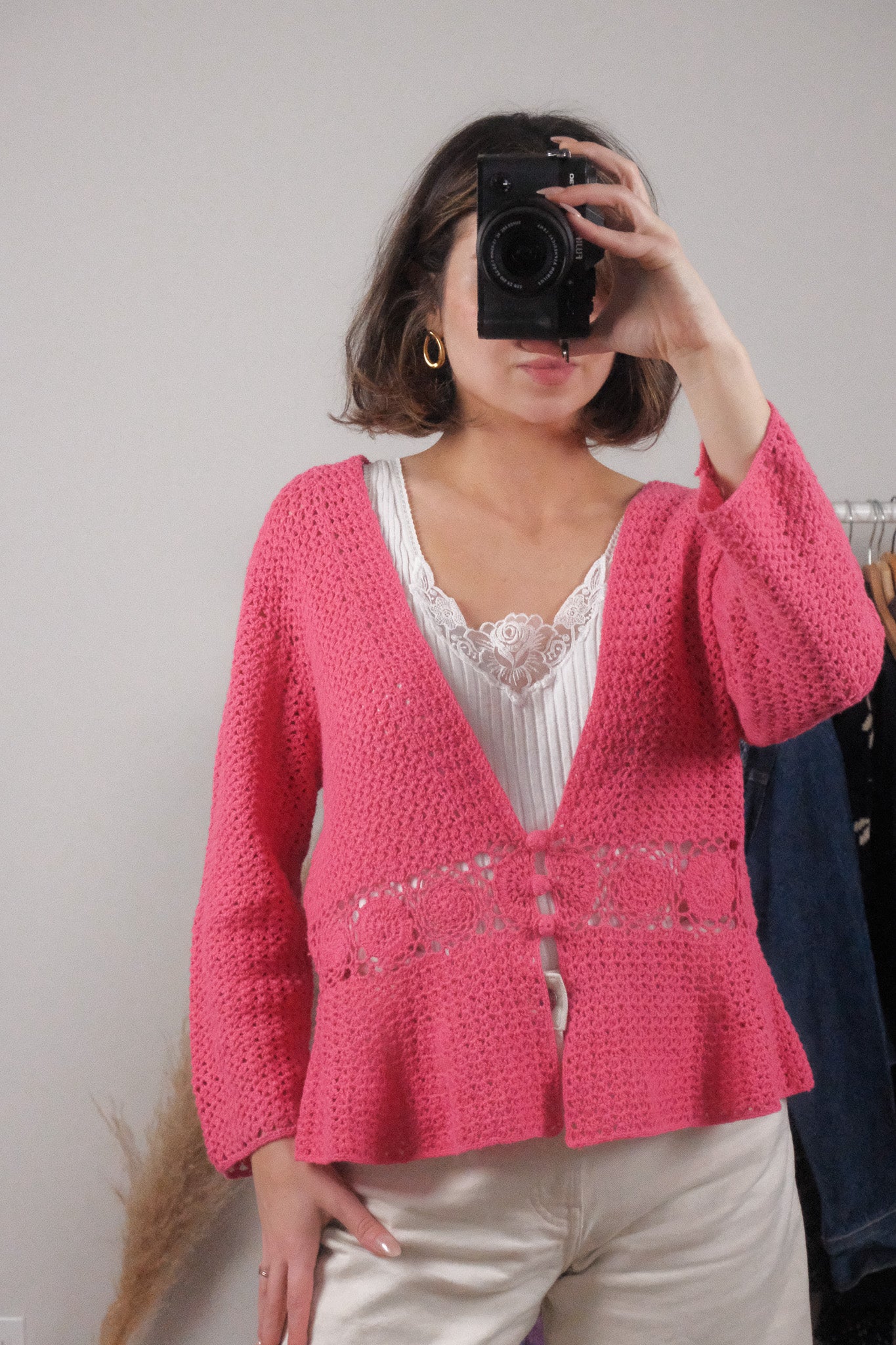 Vintage x Cotton Crochet Knit (M/L)