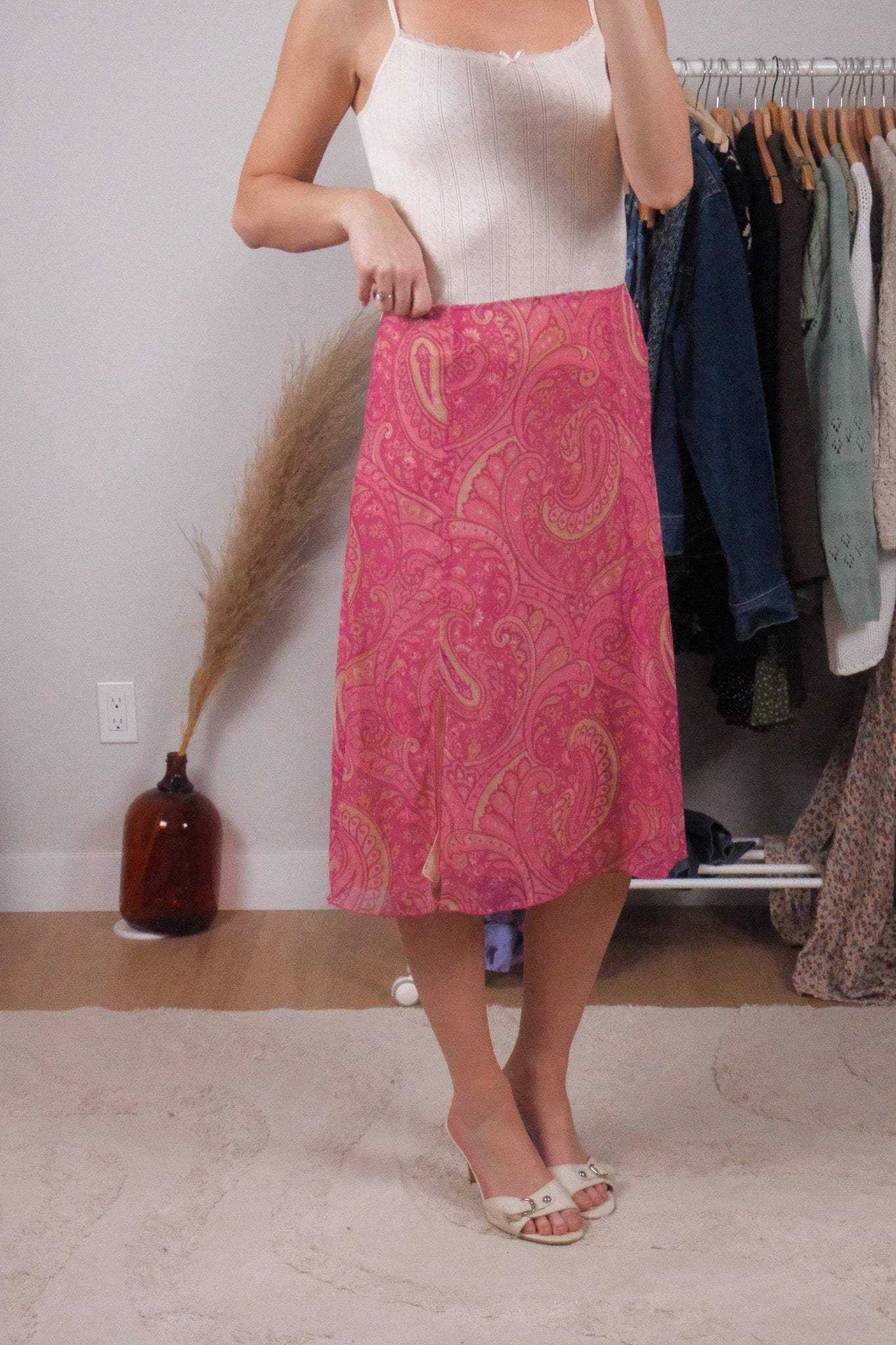 Made in Canada x Vintage x Patterned Midi Skirt (6)