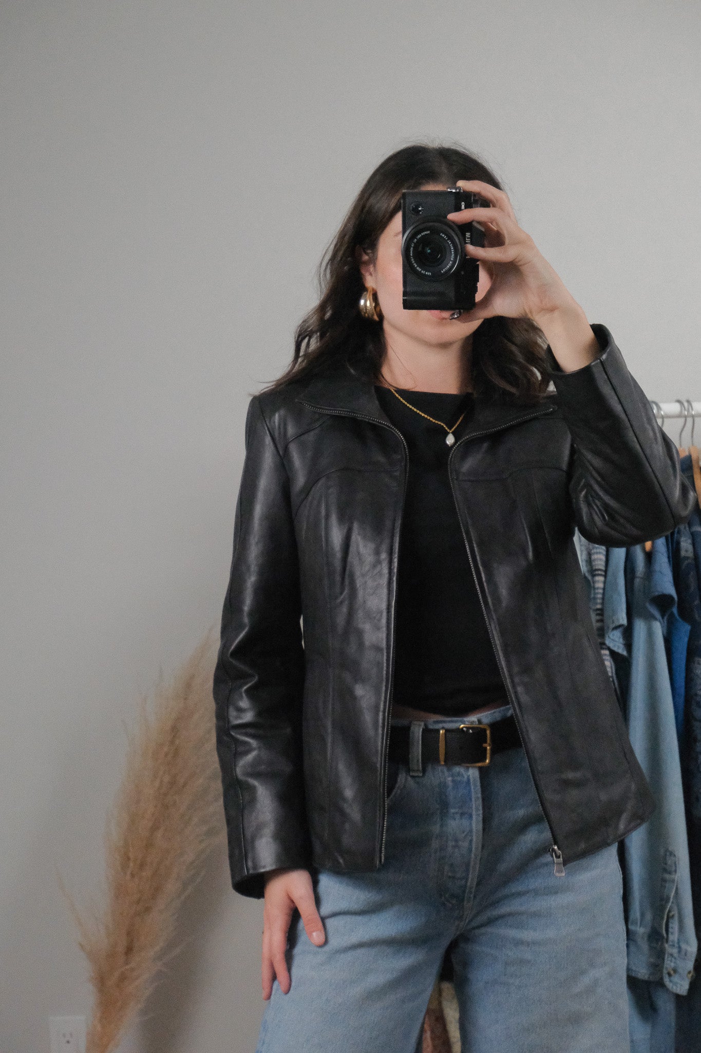 Vintage x Leather Jacket (XS-M)