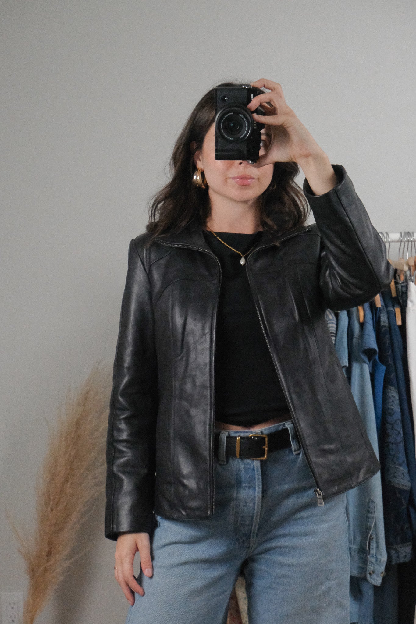 Vintage x Leather Jacket (XS-M)