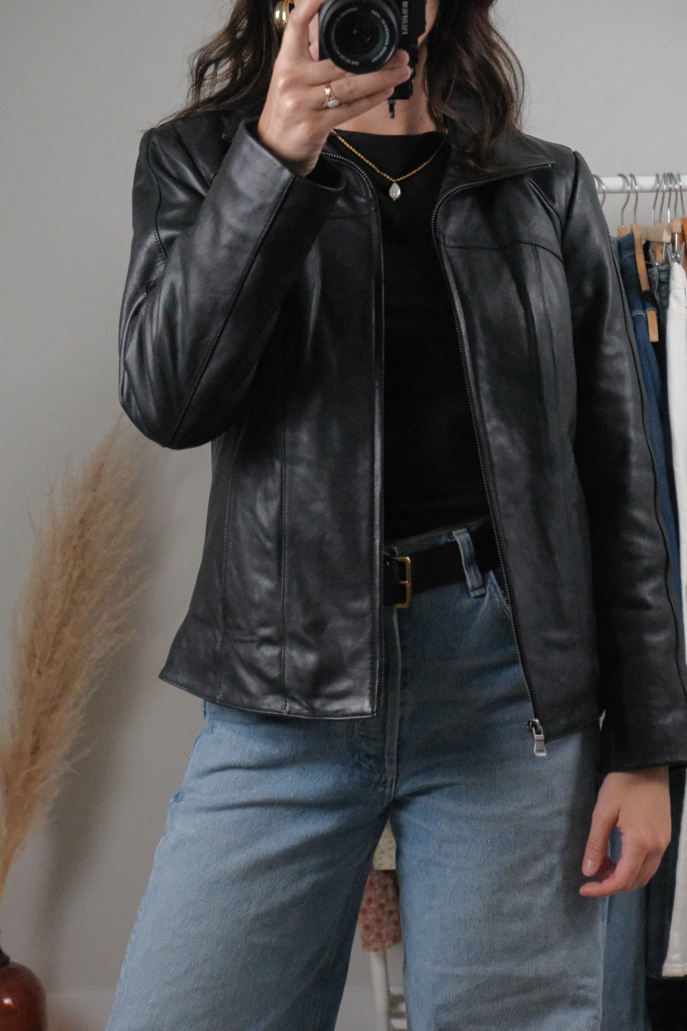 Vintage x Leather Jacket (XS-M)