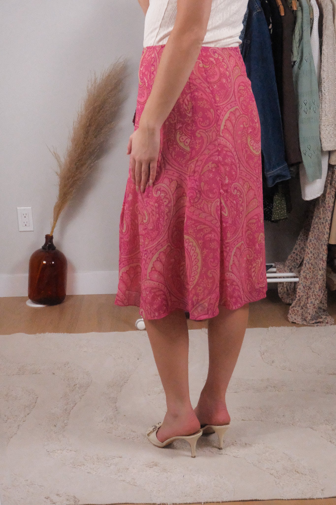 Made in Canada x Vintage x Patterned Midi Skirt (6)