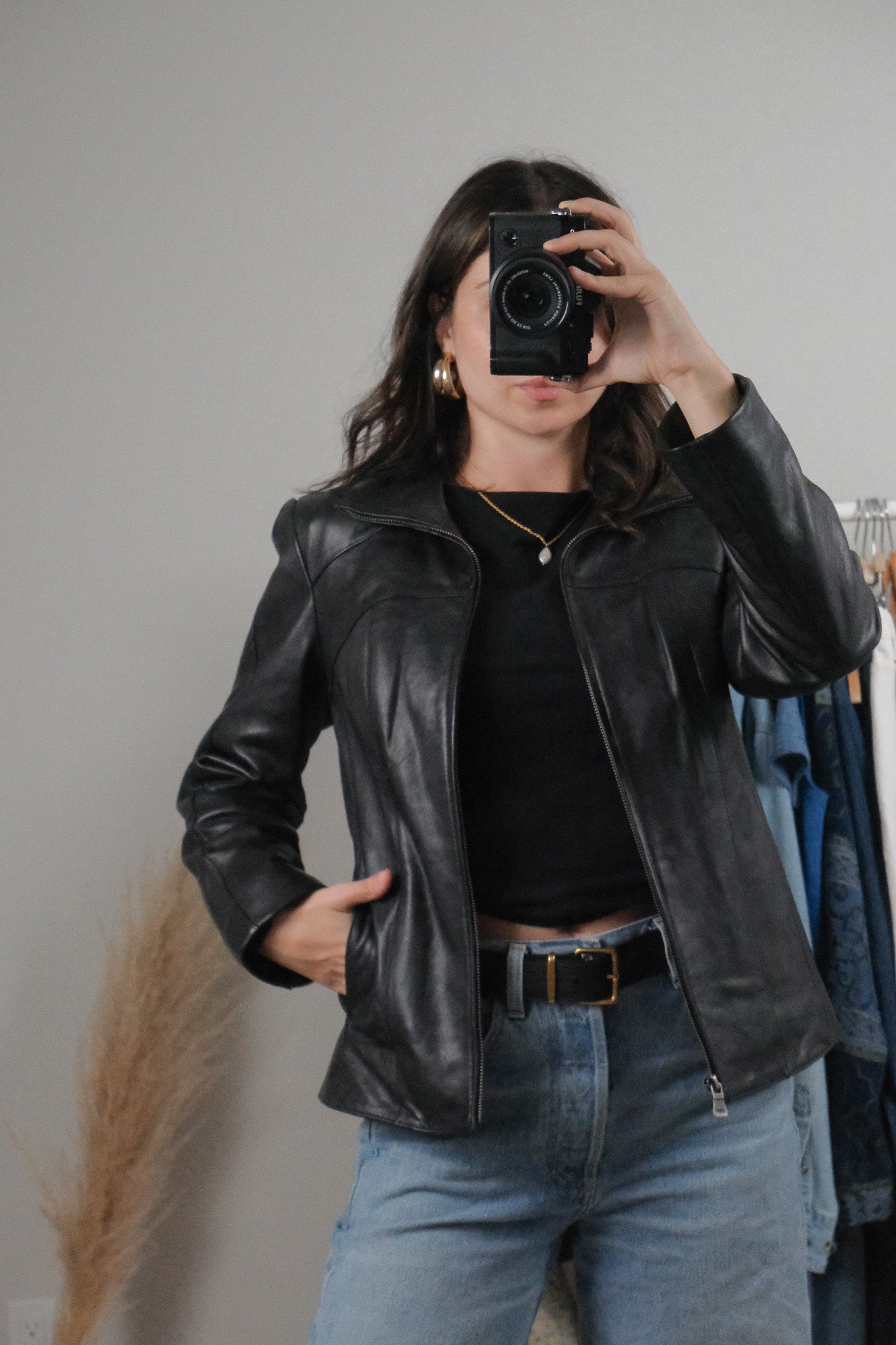 Vintage x Leather Jacket (XS-M)