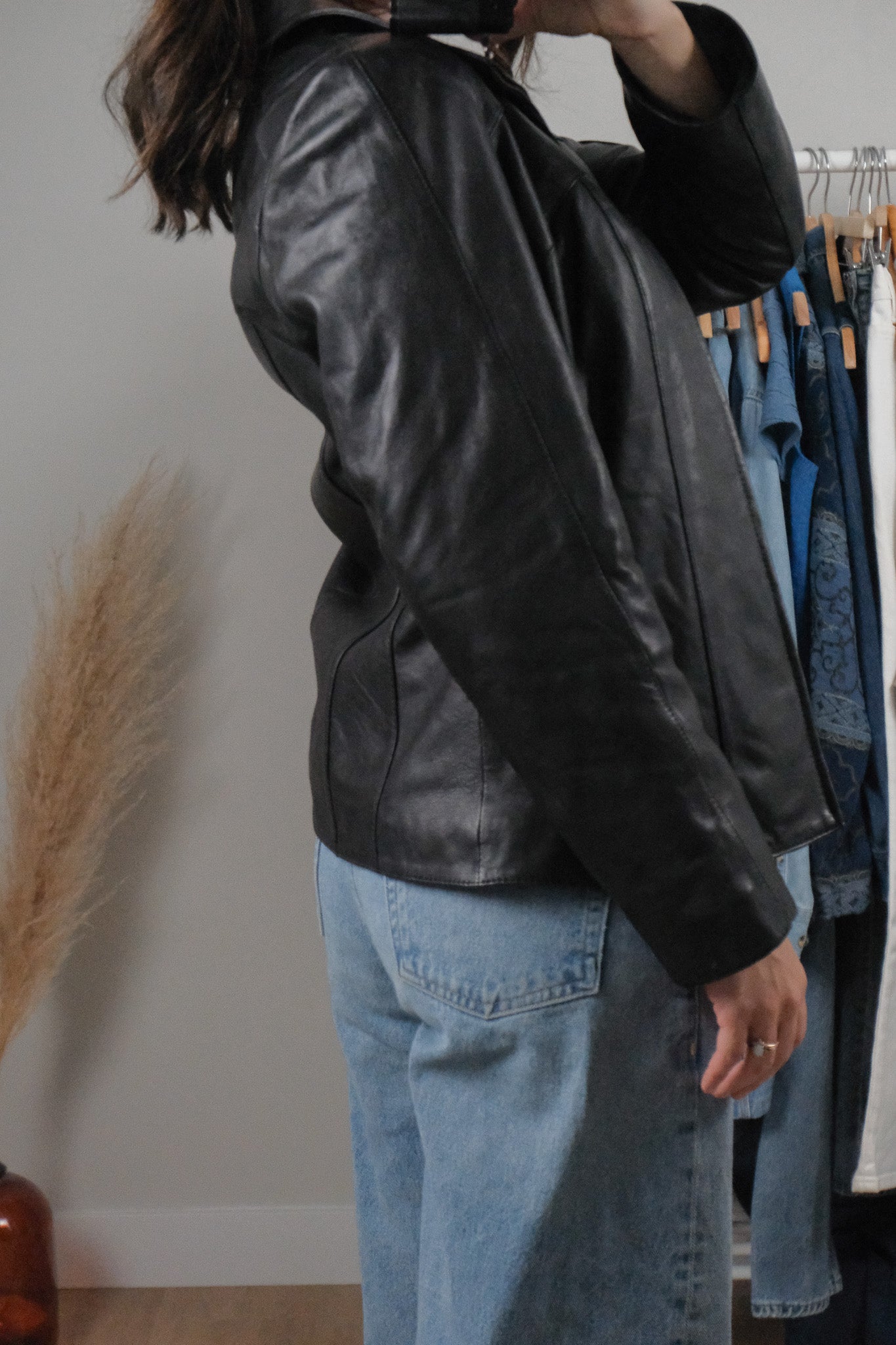 Vintage x Leather Jacket (XS-M)
