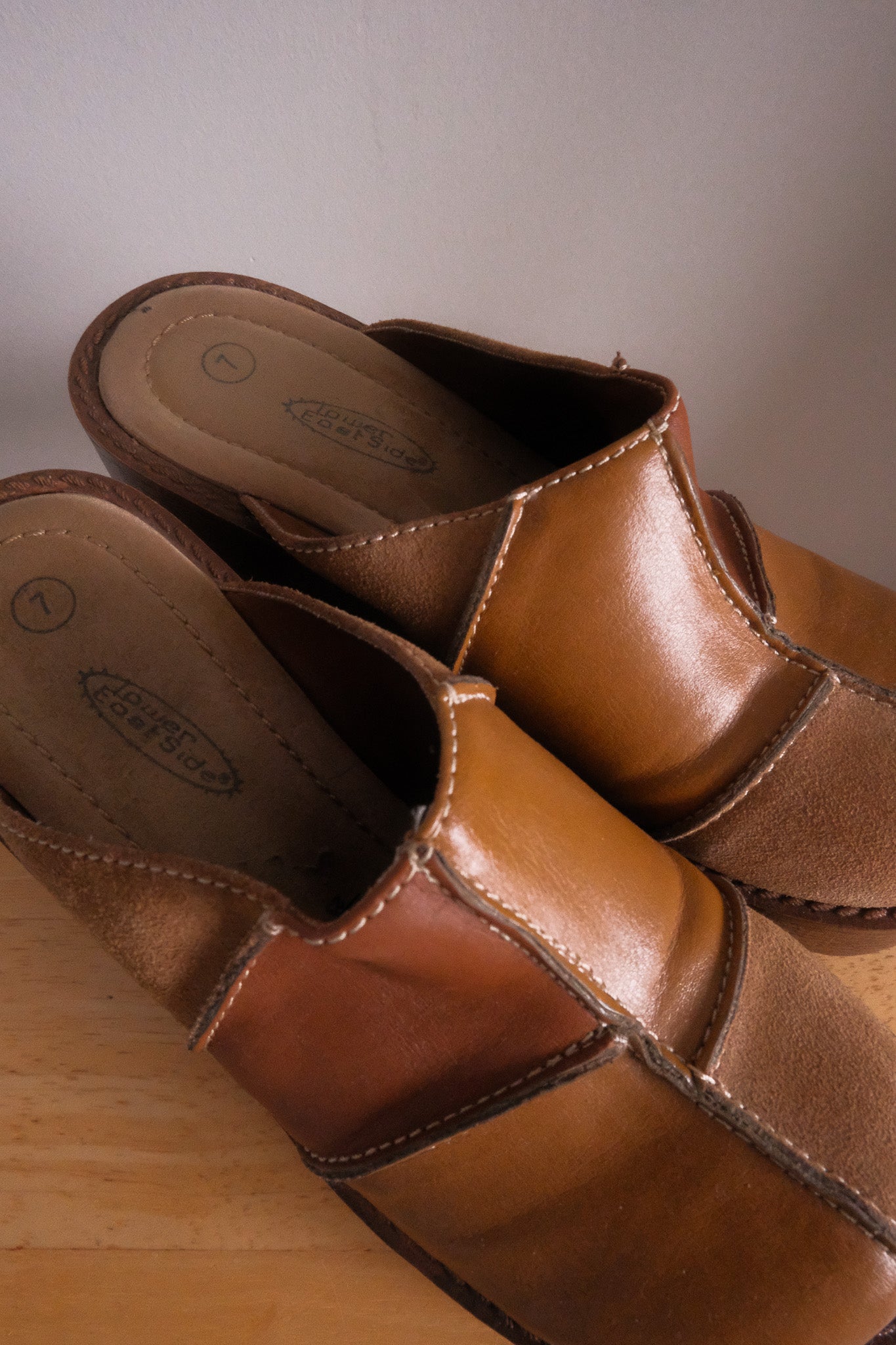 Vintage x Leather/Suede Patchwork Clogs (6/6.5)