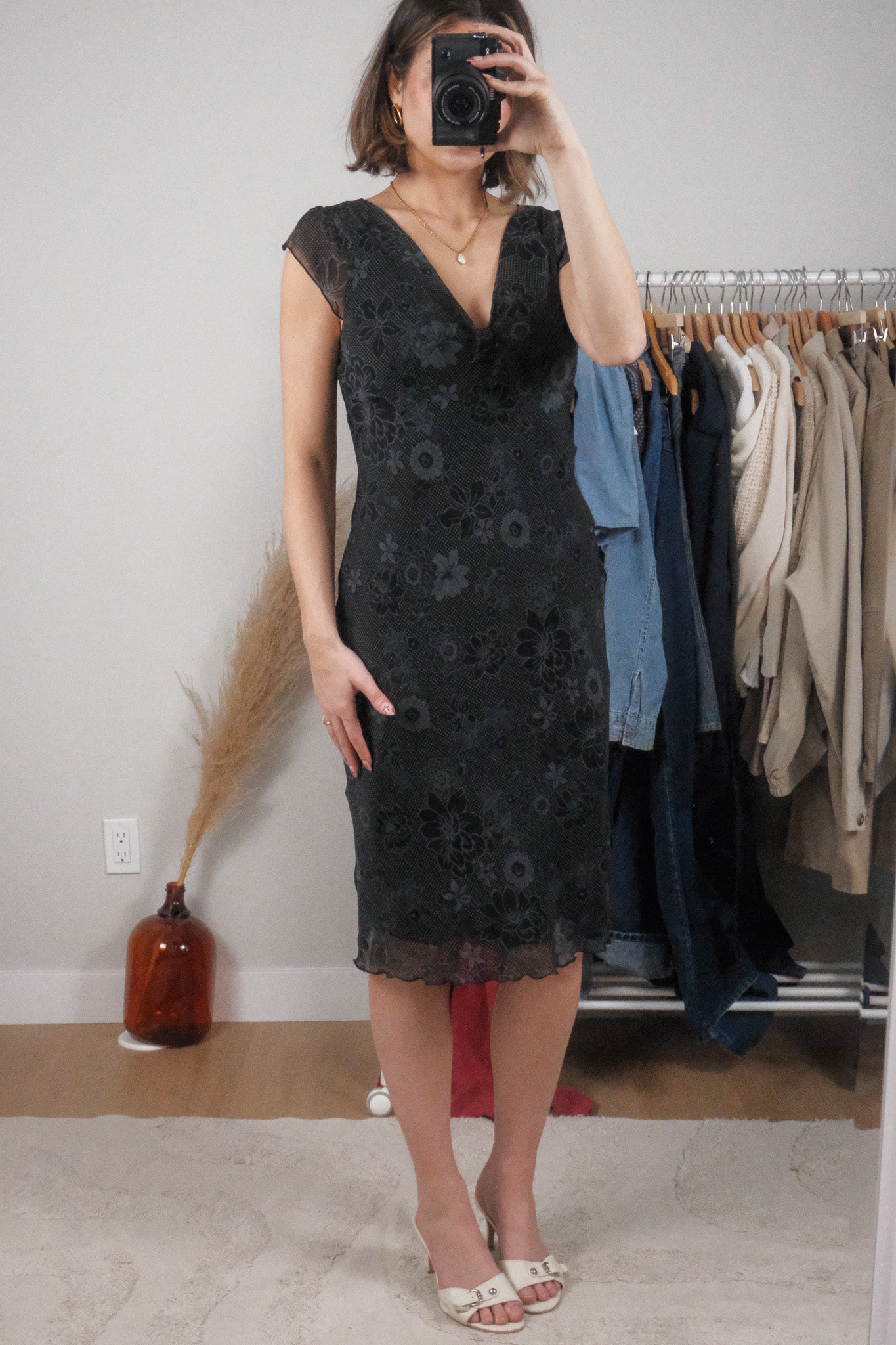 Vintage x Patterned Midi Dress (8/10)