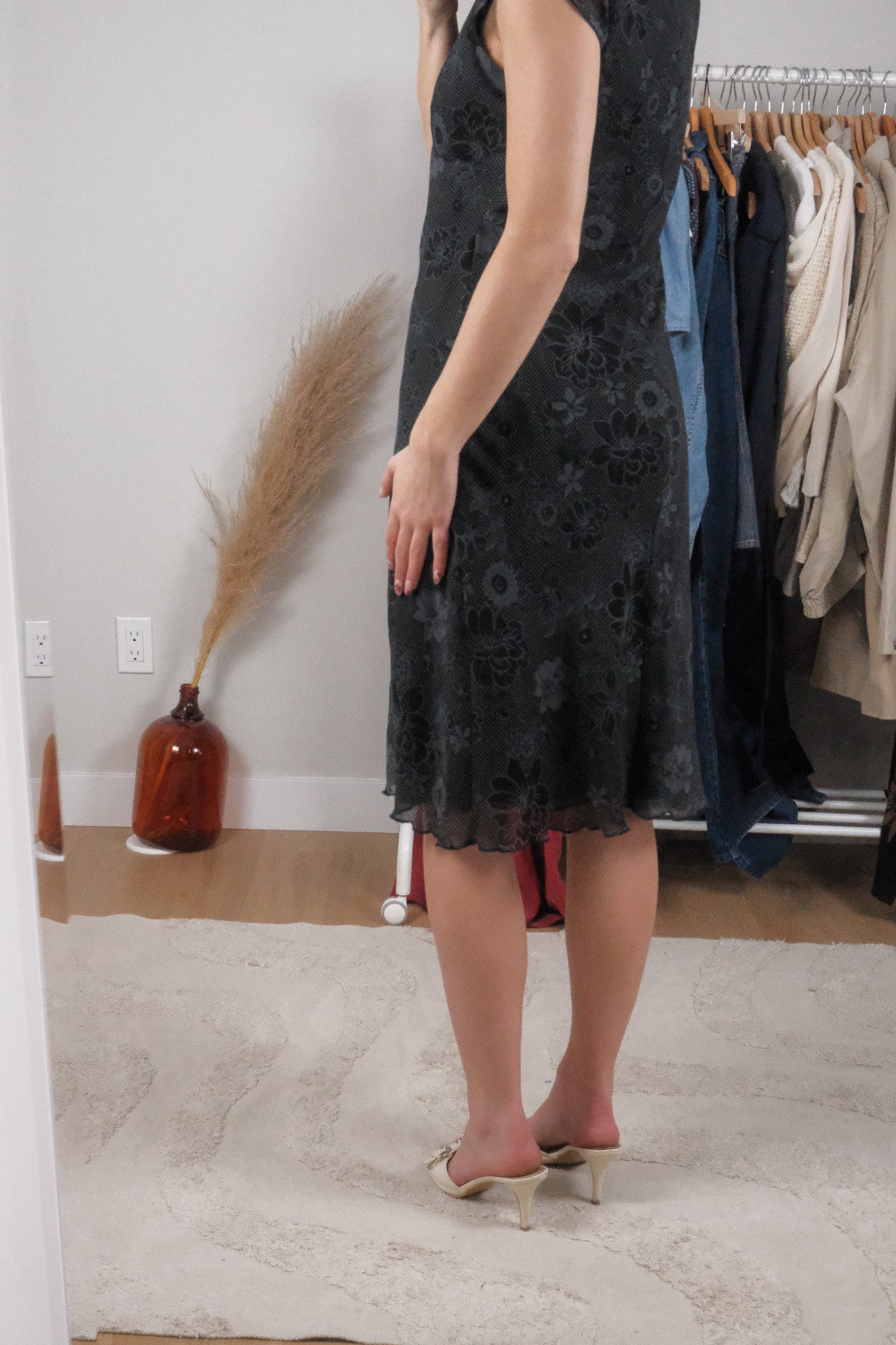 Vintage x Patterned Midi Dress (8/10)