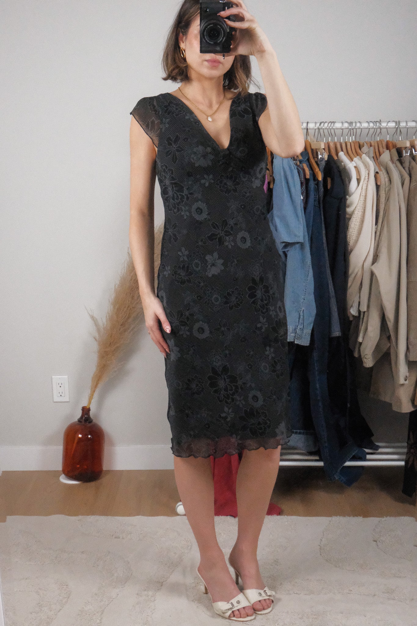 Vintage x Patterned Midi Dress (8/10)