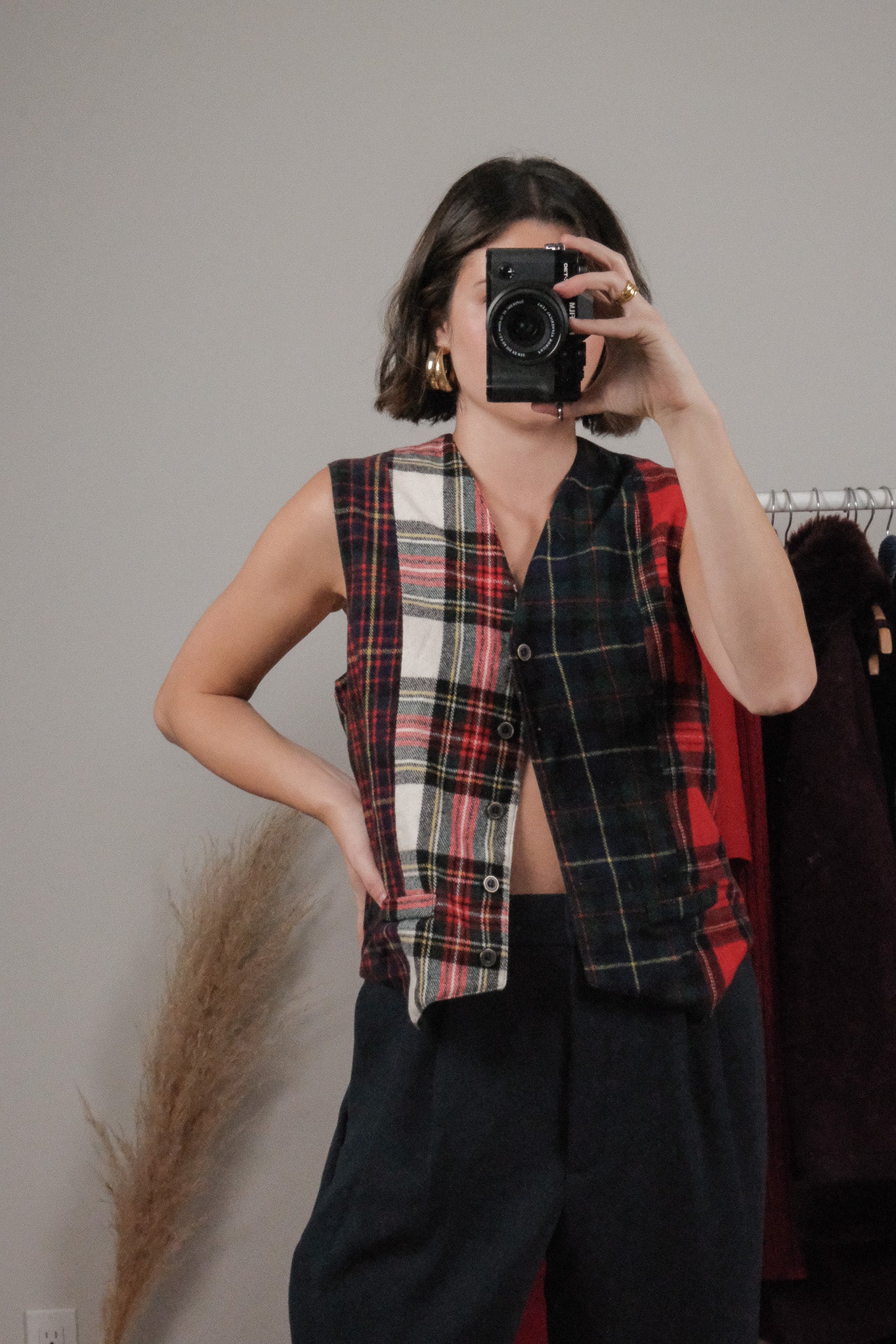Made in Portugal x Wool Blend Plaid Vest (6)