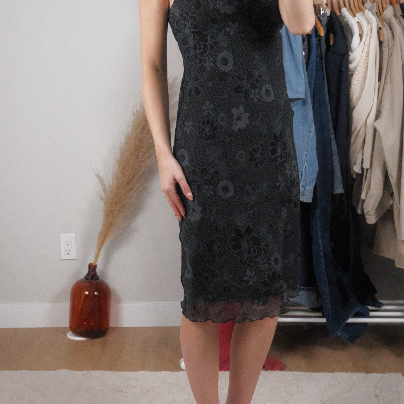 Vintage x Patterned Midi Dress (8/10)