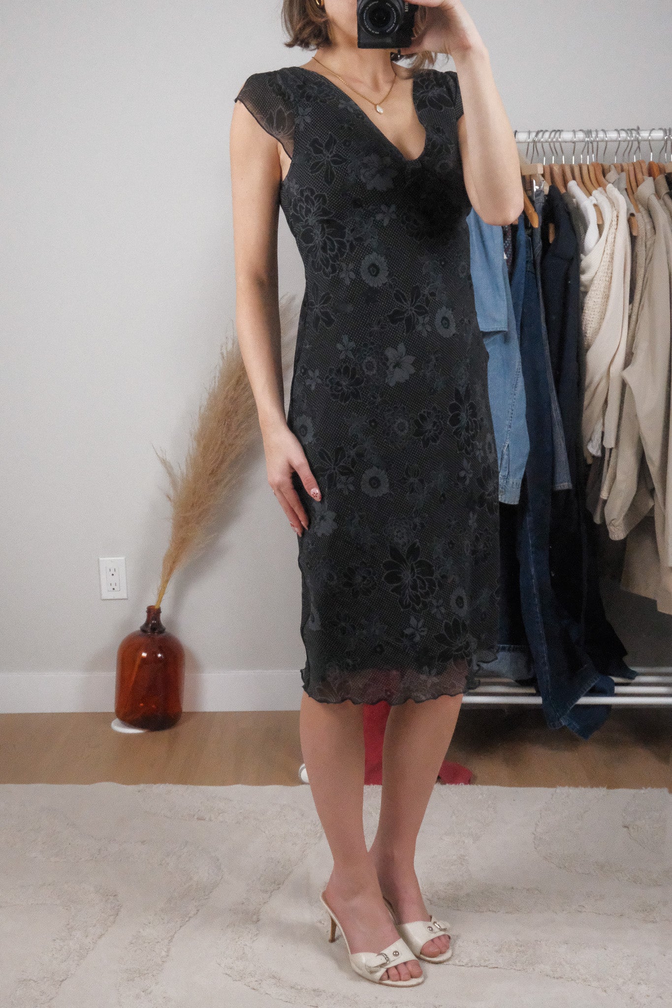Vintage x Patterned Midi Dress (8/10)