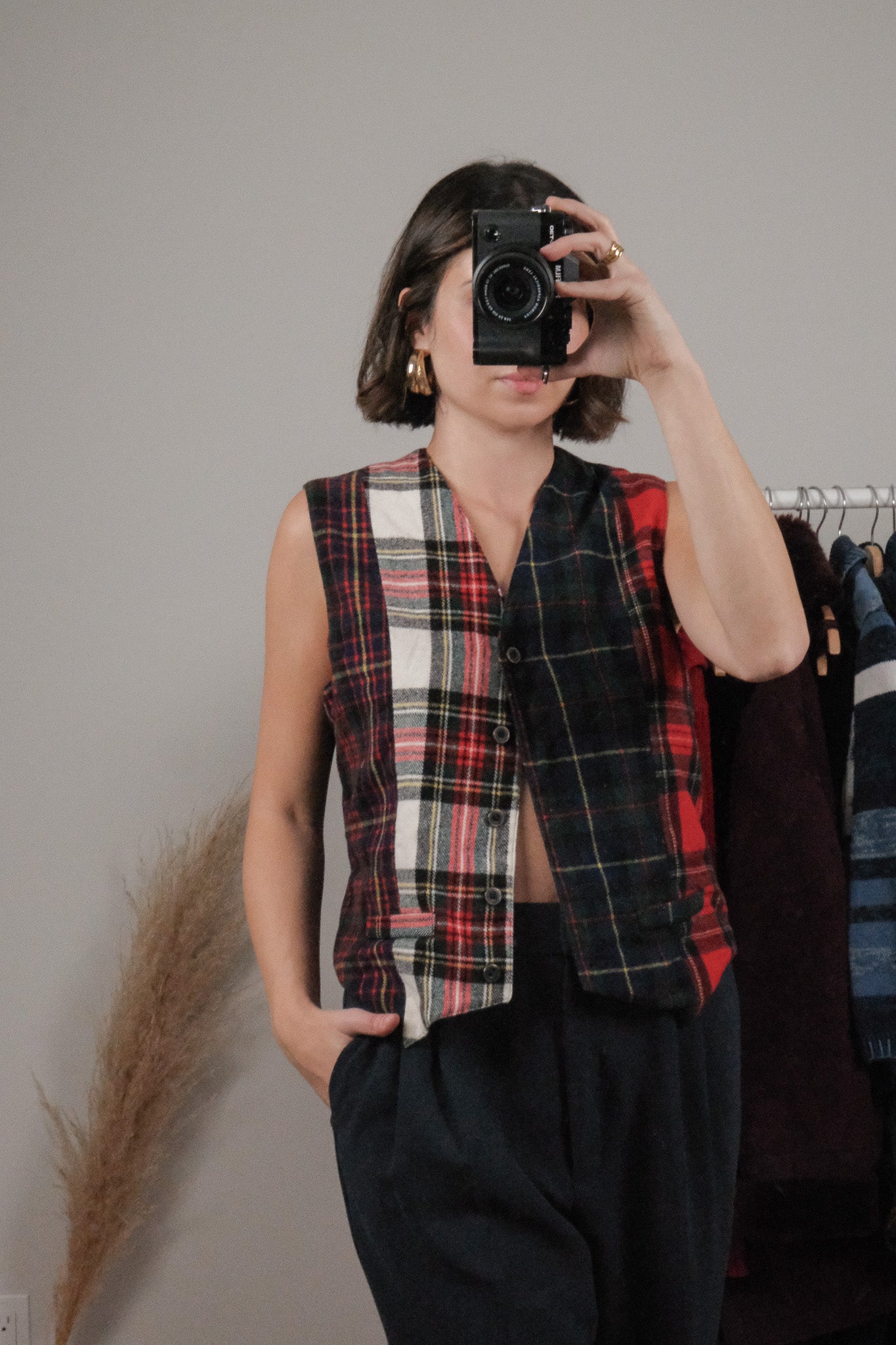 Made in Portugal x Wool Blend Plaid Vest (6)