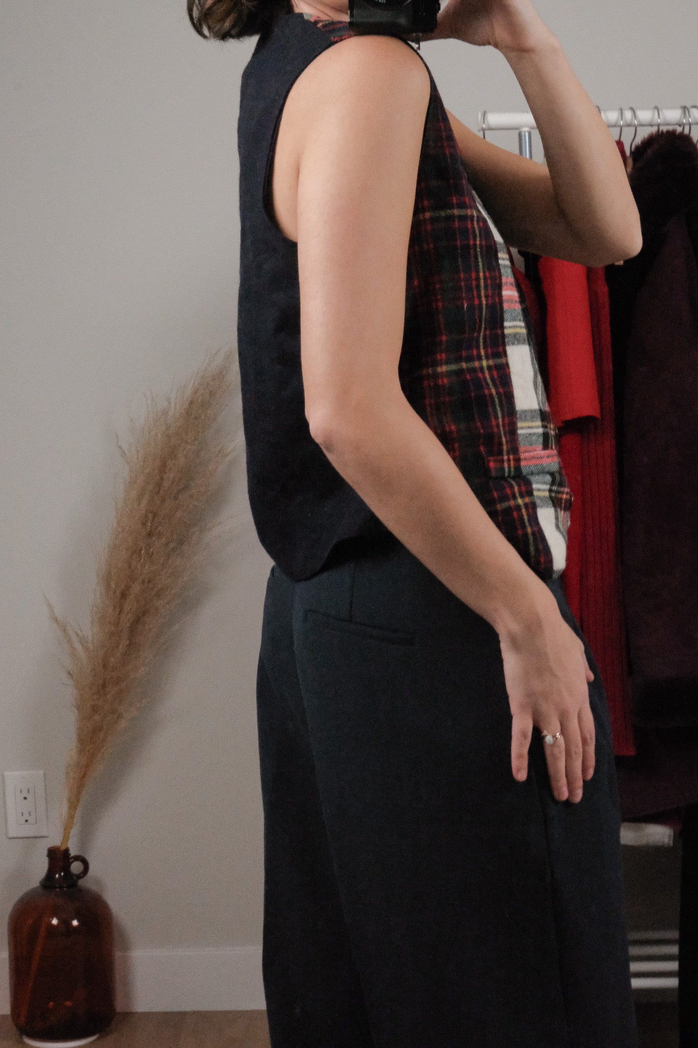 Made in Portugal x Wool Blend Plaid Vest (6)